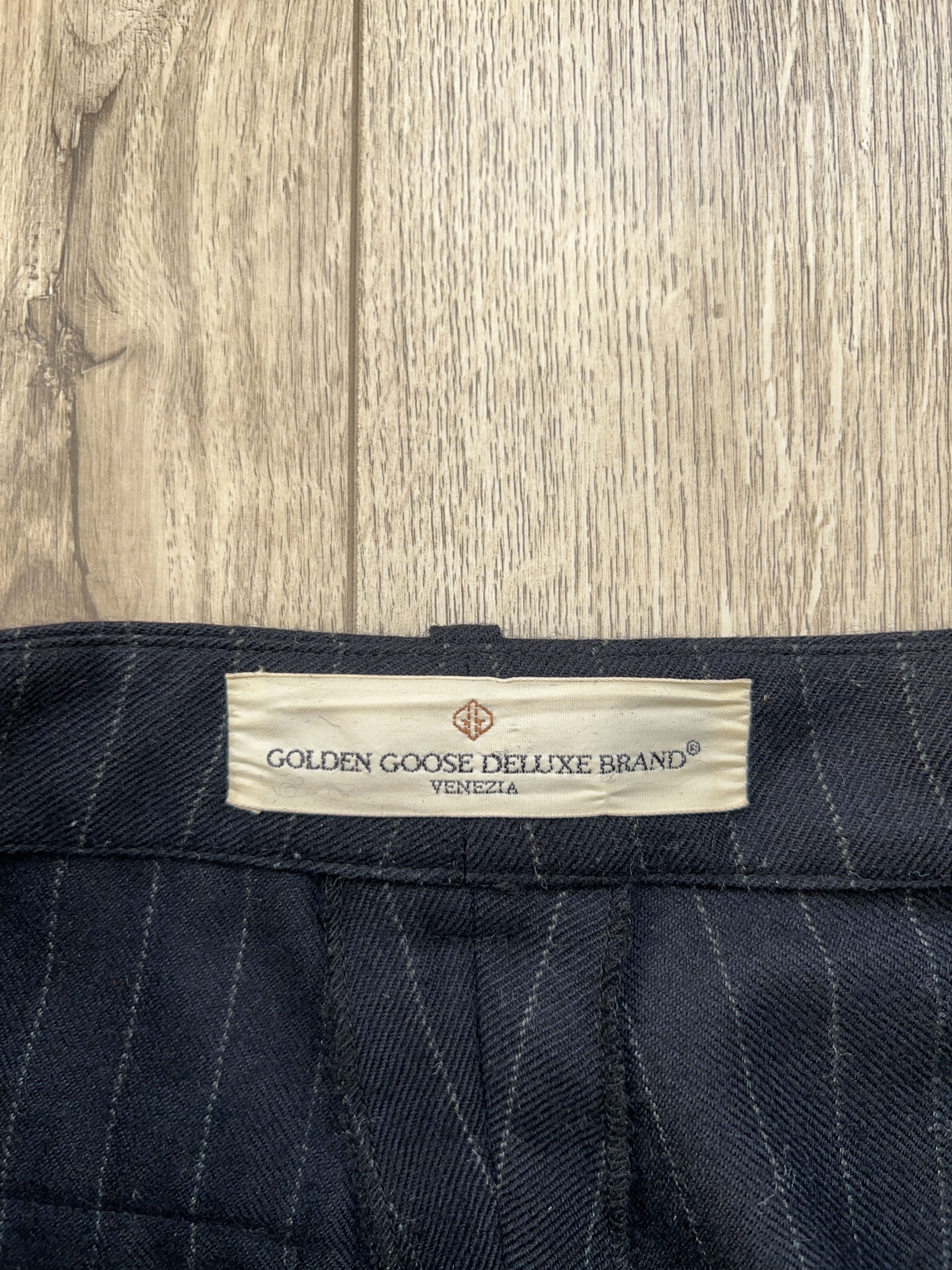 Designer × Golden Goose Womens Deluxe Brand Wool Striped Pants Trousers Size S Size 26" / US 2 / IT 38 - 3 Thumbnail