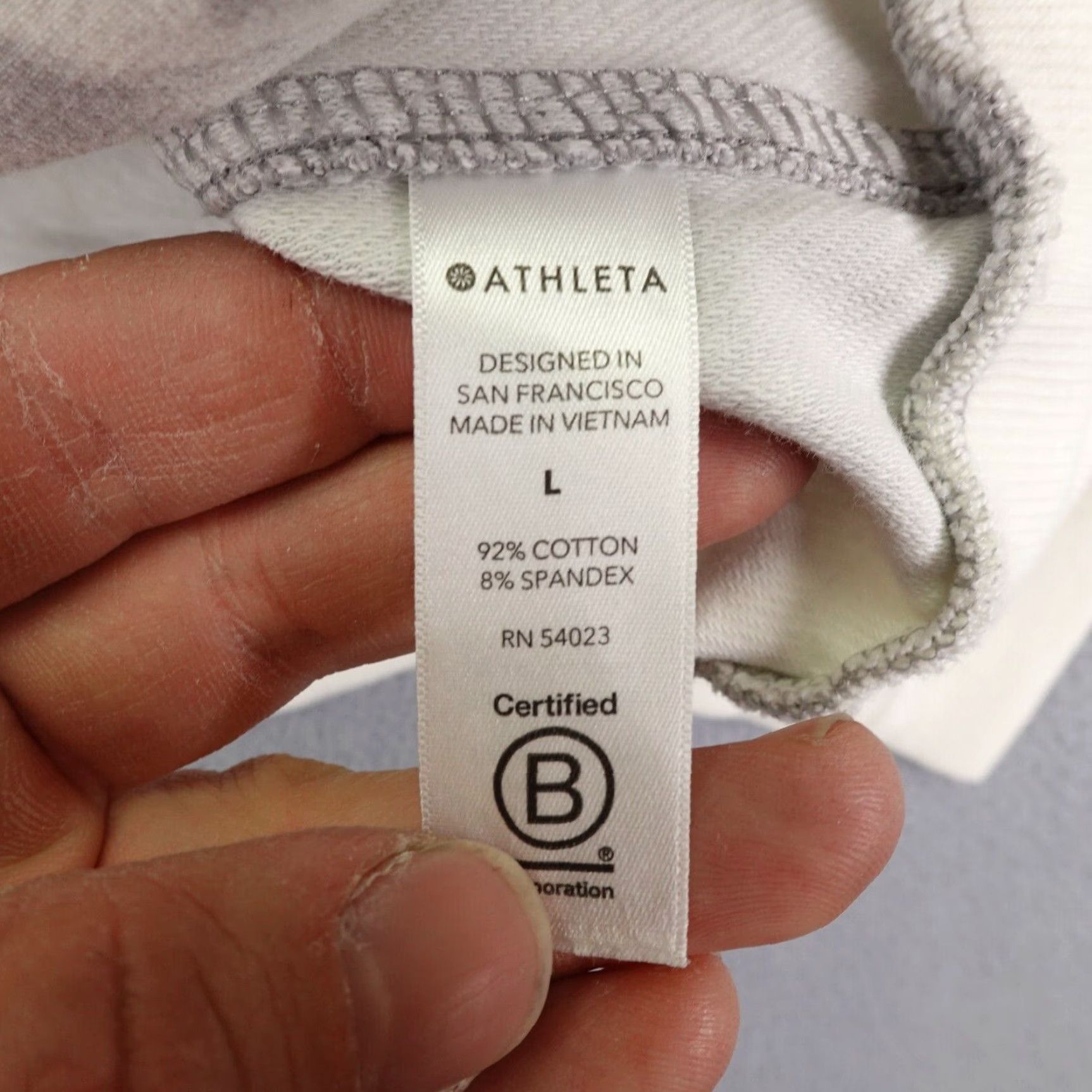 Athleta ATHLETA Sweatshirt Women Large Gray Camo Pullover Long Sleeve Crew Neck Outdoor Sports Size L / US 10 / IT 46 - 4 Thumbnail