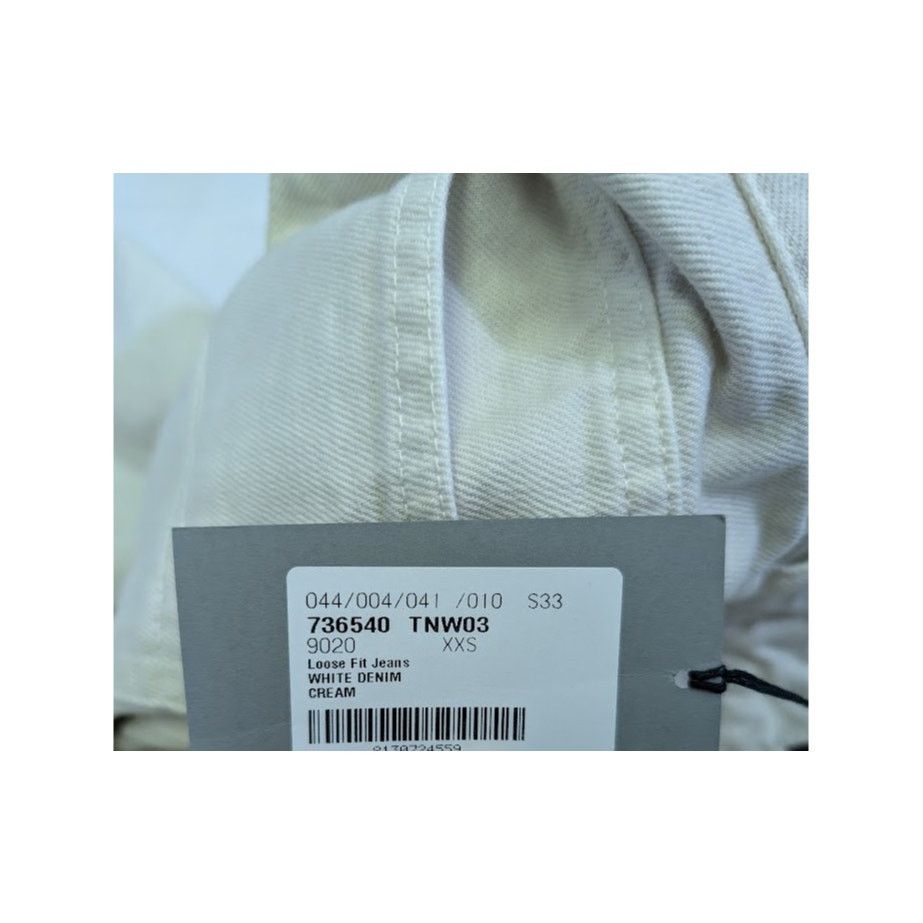 Balenciaga o1rshd1 Loose Fit Jeans White Denim in Cream Size US 26 / EU 42 - 21 Thumbnail