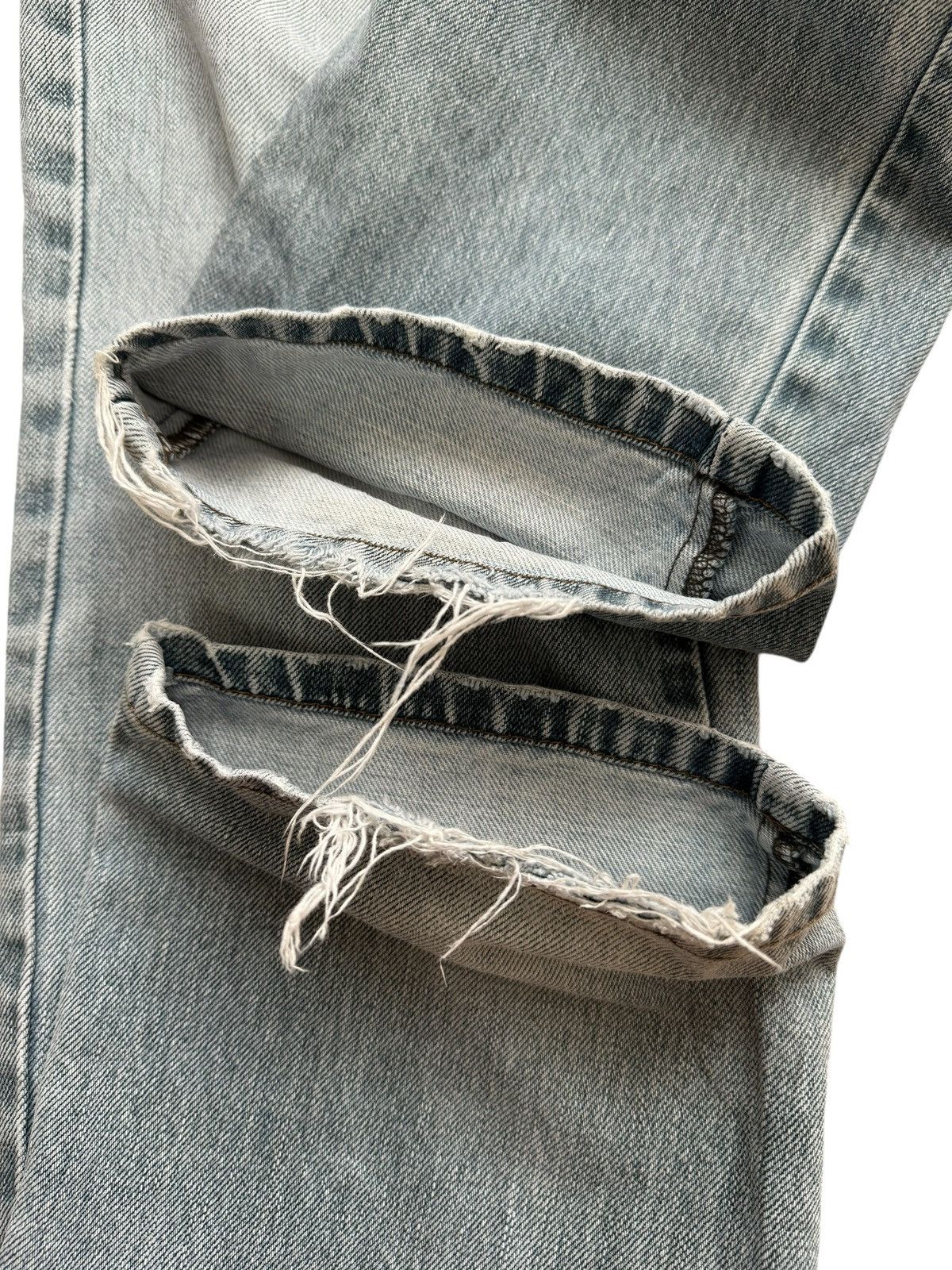 If Six Was Nine Vintage Zara Buckle Back Faded Distressed Jeans Size US 33 - 15 Thumbnail