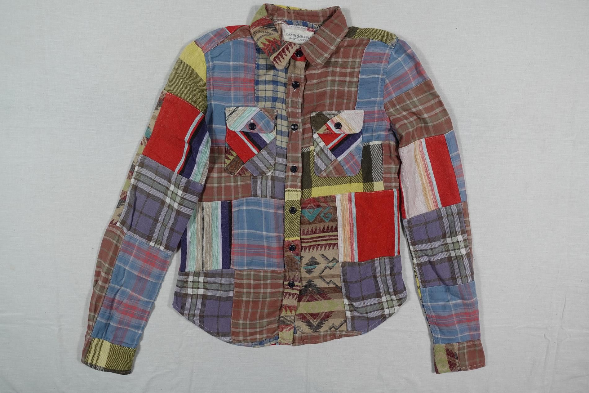 Denim & Supply Ralph Lauren Ralph Lauren Denim & Supply Shirt Patchwork Aztec Flannel XS Size XS / US 0-2 / IT 36-38 - 1 Thumbnail