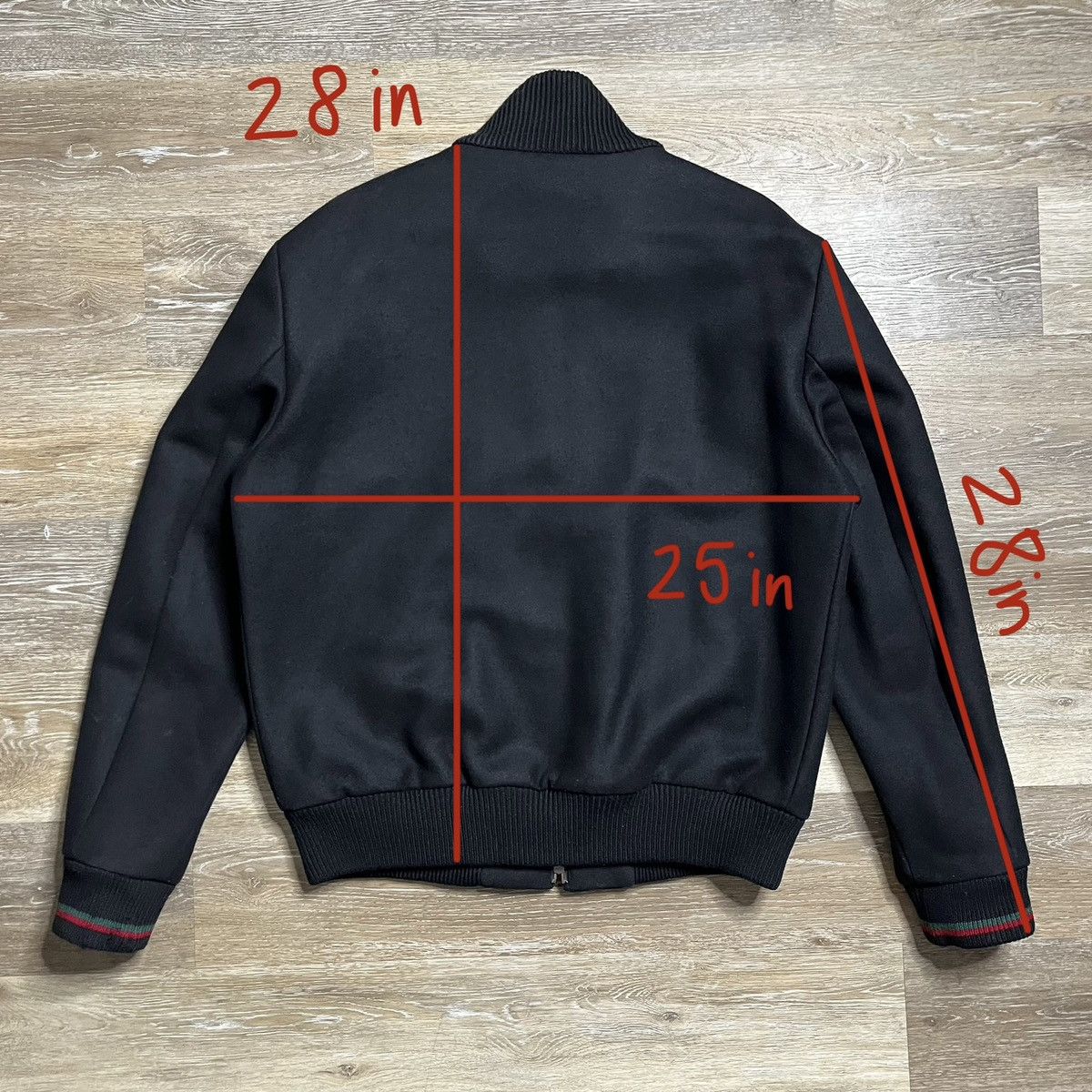 Gucci RARE 2013 gucci black wool bomber Size US XXL / EU 58 / 5 - 2 Thumbnail