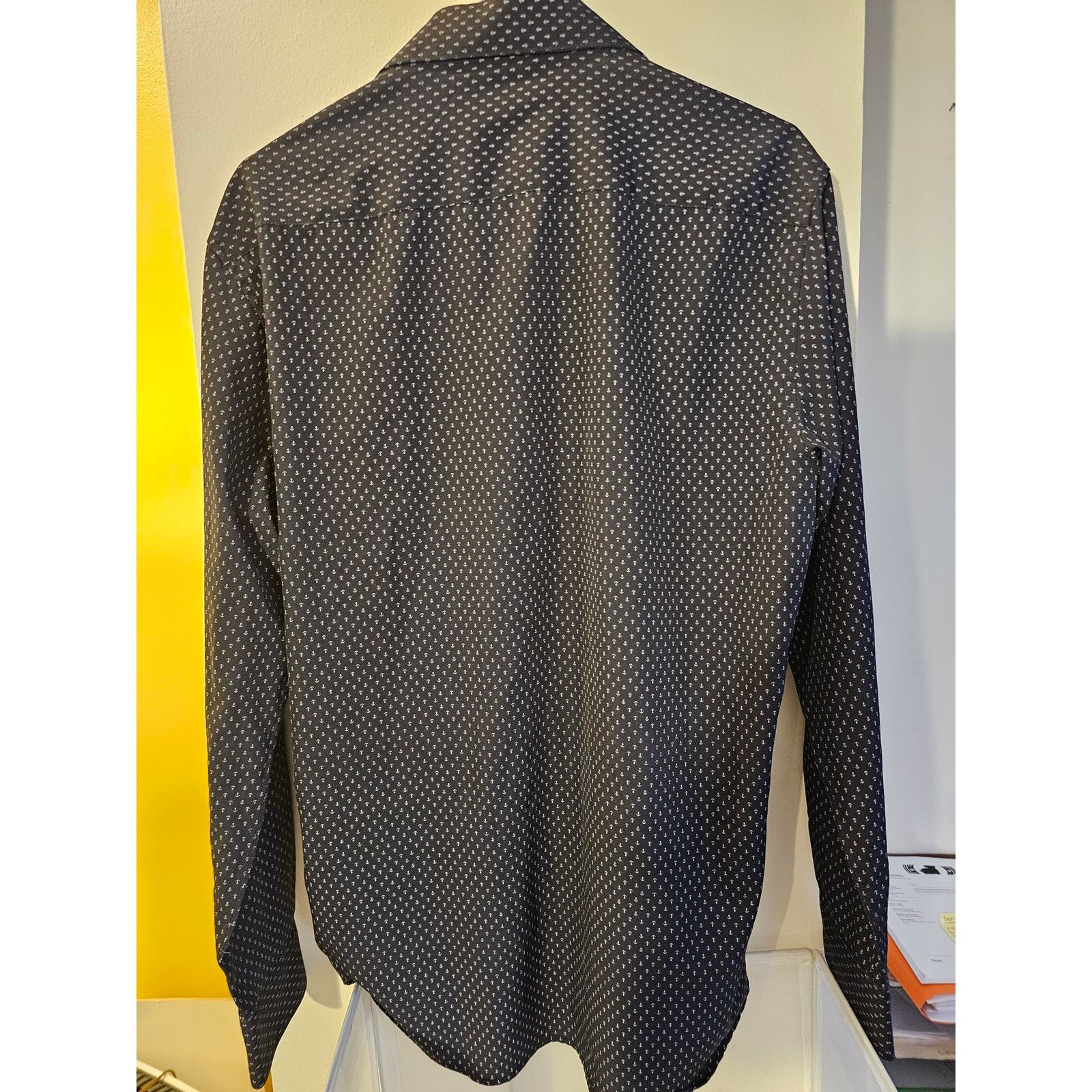 Nautica Nautica - Men's Slim Fit L-Black Long Sleeve Button Up Shirt Size US L / EU 52-54 / 3 - 3 Thumbnail