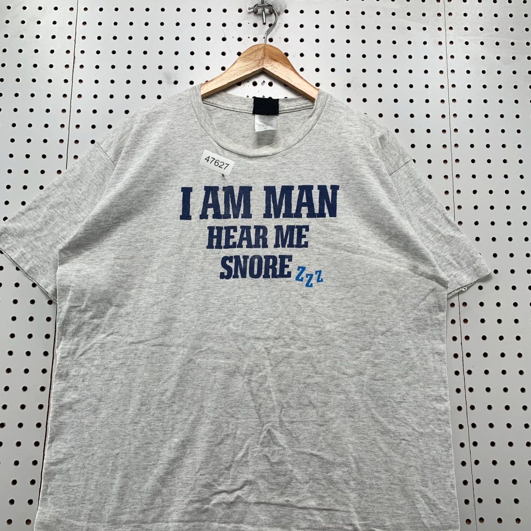 Vintage Vintage Funny Dad T Shirt Mens 2X Gray I Am Man Hear Me Snore USA Size US XXL / EU 58 / 5 - 4 Thumbnail