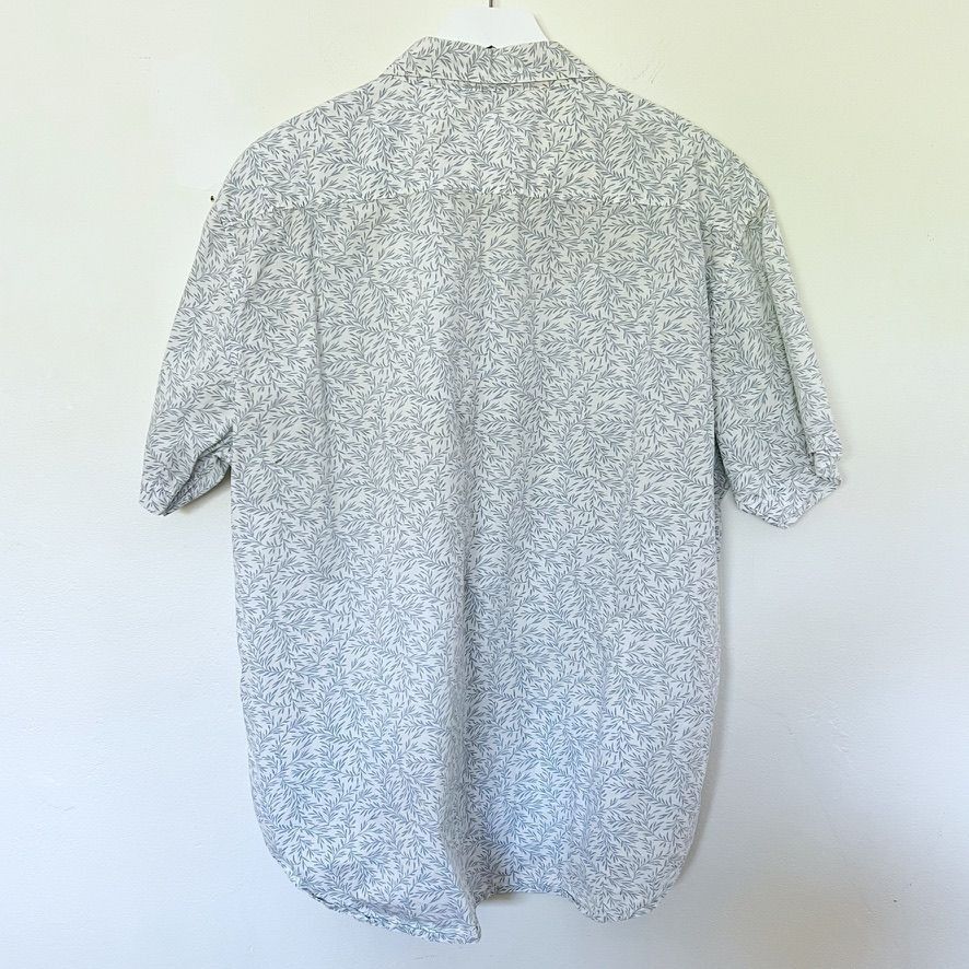 Old Navy Coastaoro Mens XL Short Sleeve Button-Up Shirt Blue Leaf Pri Size US XL / EU 56 / 4 - 6 Thumbnail
