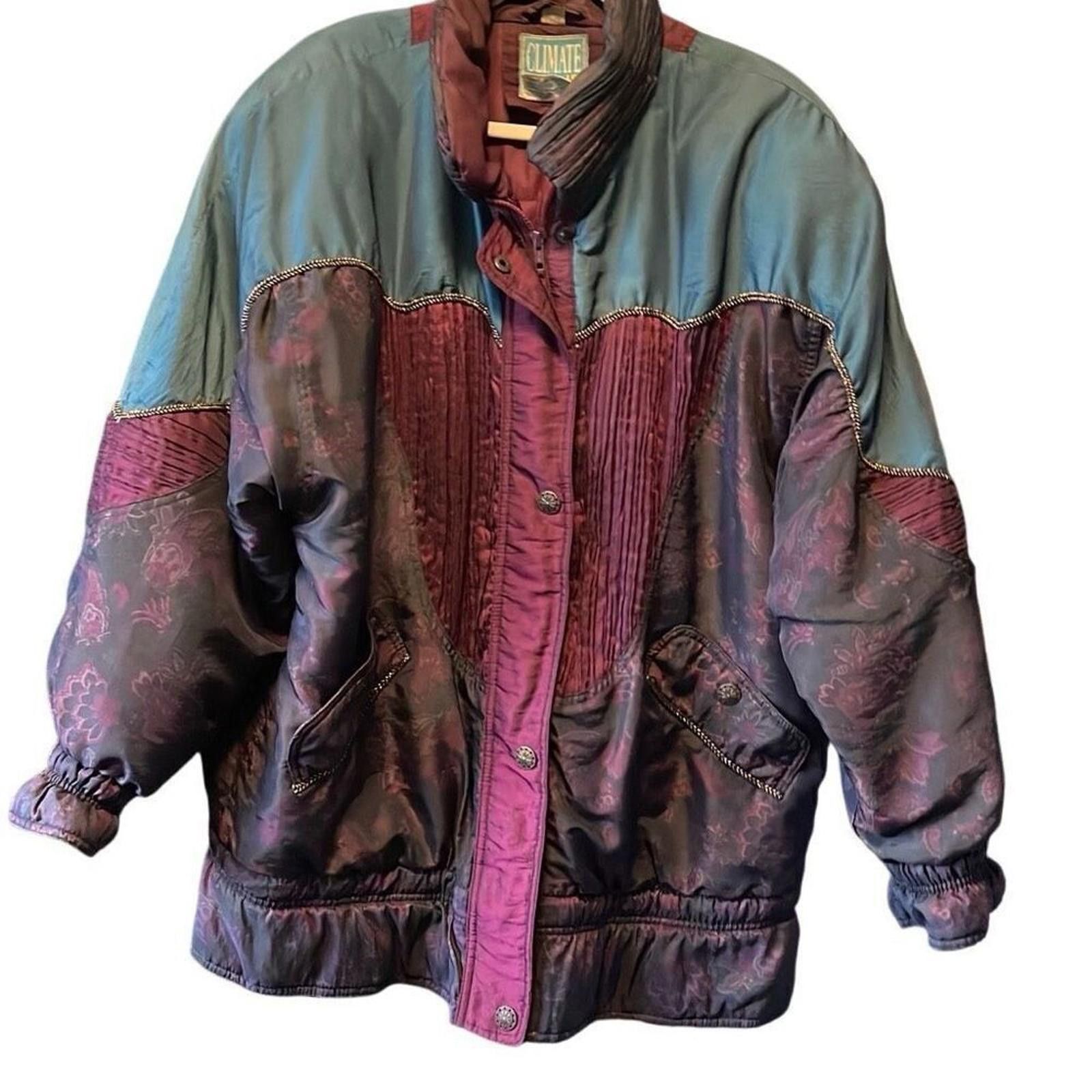 Designer Y2K Climate Zone puffer coat tapestry 18 w Size XXL / US 16-18 / IT 52-54 - 1 Thumbnail