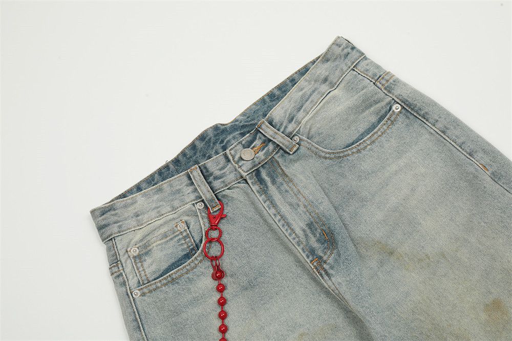 Japanese Brand × Jean American street side chain ink splash distressed jeans Size US 32 / EU 48 - 4 Thumbnail