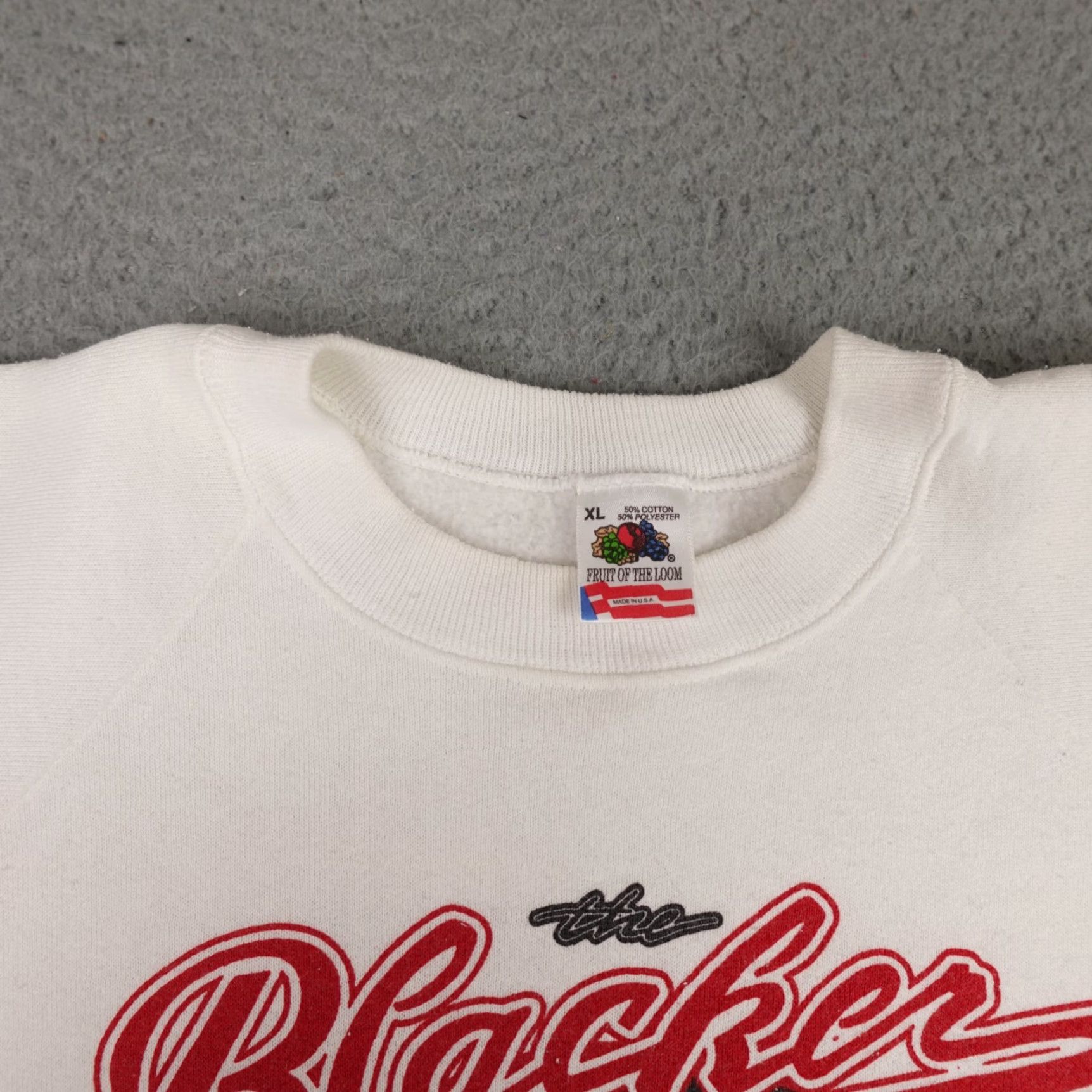 Fruit Of The Loom VINTAGE The Blacker The College Sweatshirt Mens XL White Crewneck BLM USA Made Size US XL / EU 56 / 4 - 5 Thumbnail