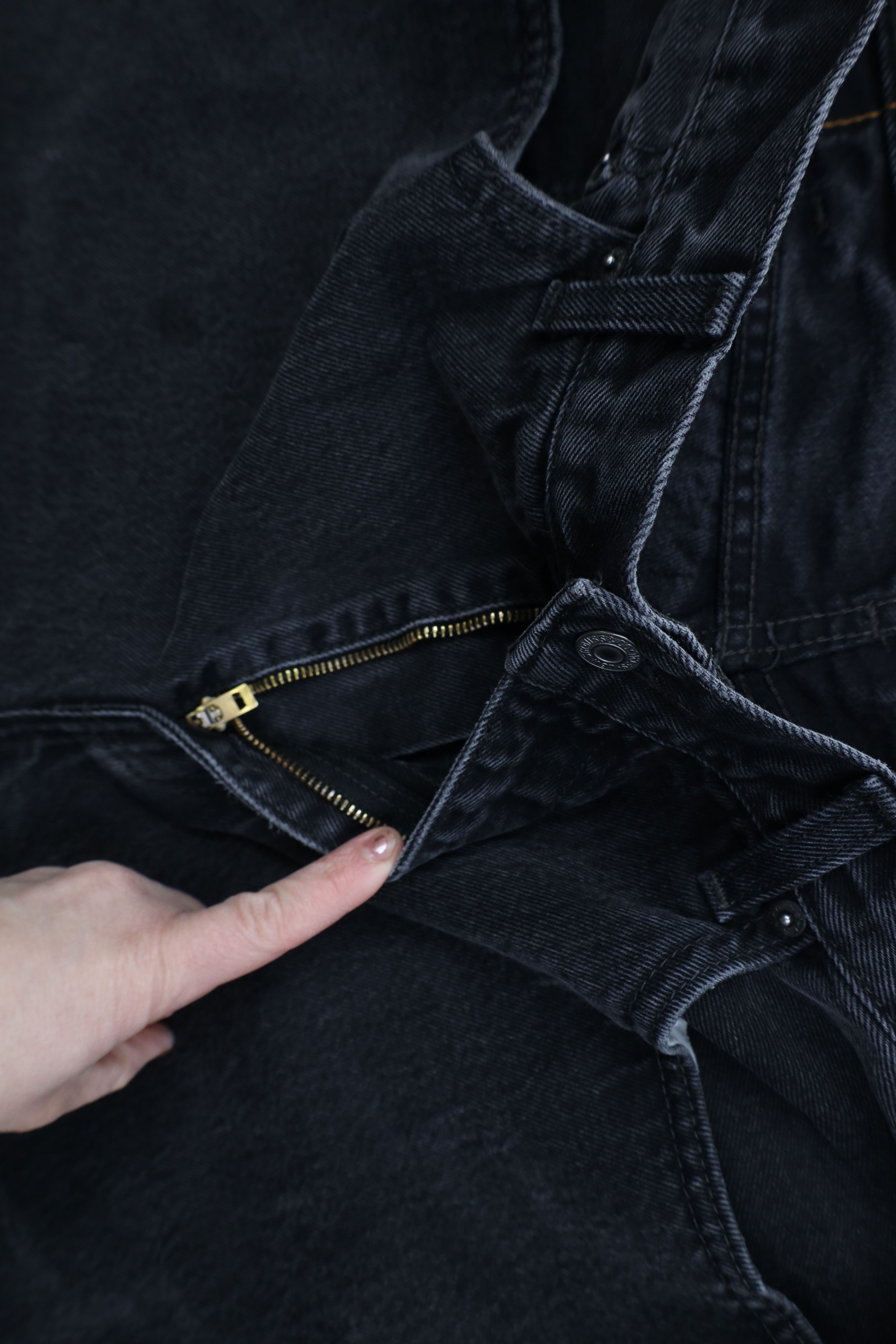 Levi's Vintage Y2K Levis 505 Regular Straight Leg Denim Jeans Black Size US 38 / EU 54 - 7 Thumbnail
