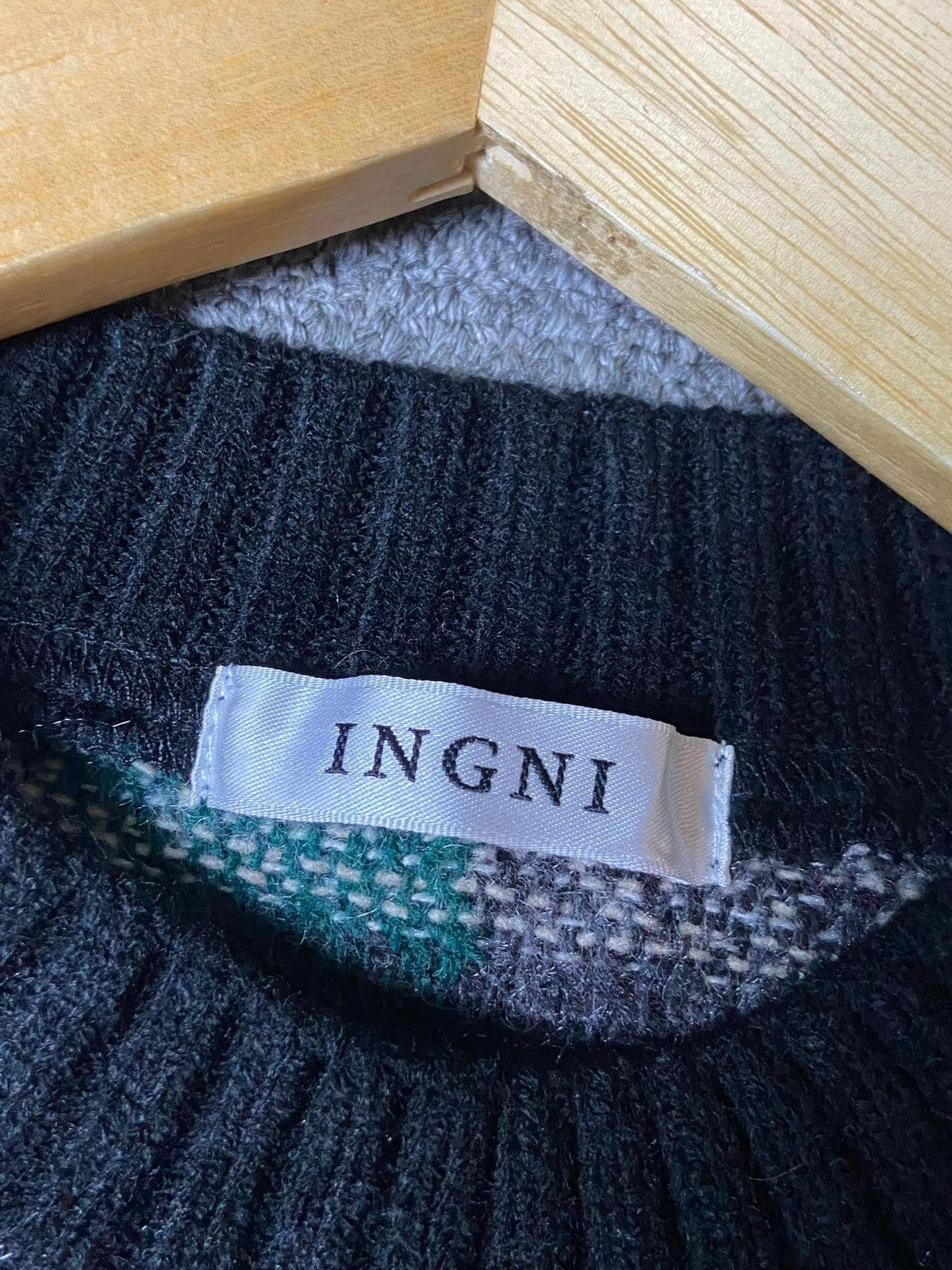 Designer × Japanese Brand × Vintage INGNI Japanese Brand Checkered Rib Tunic Sweater (132) Size US M / EU 48-50 / 2 - 7 Thumbnail