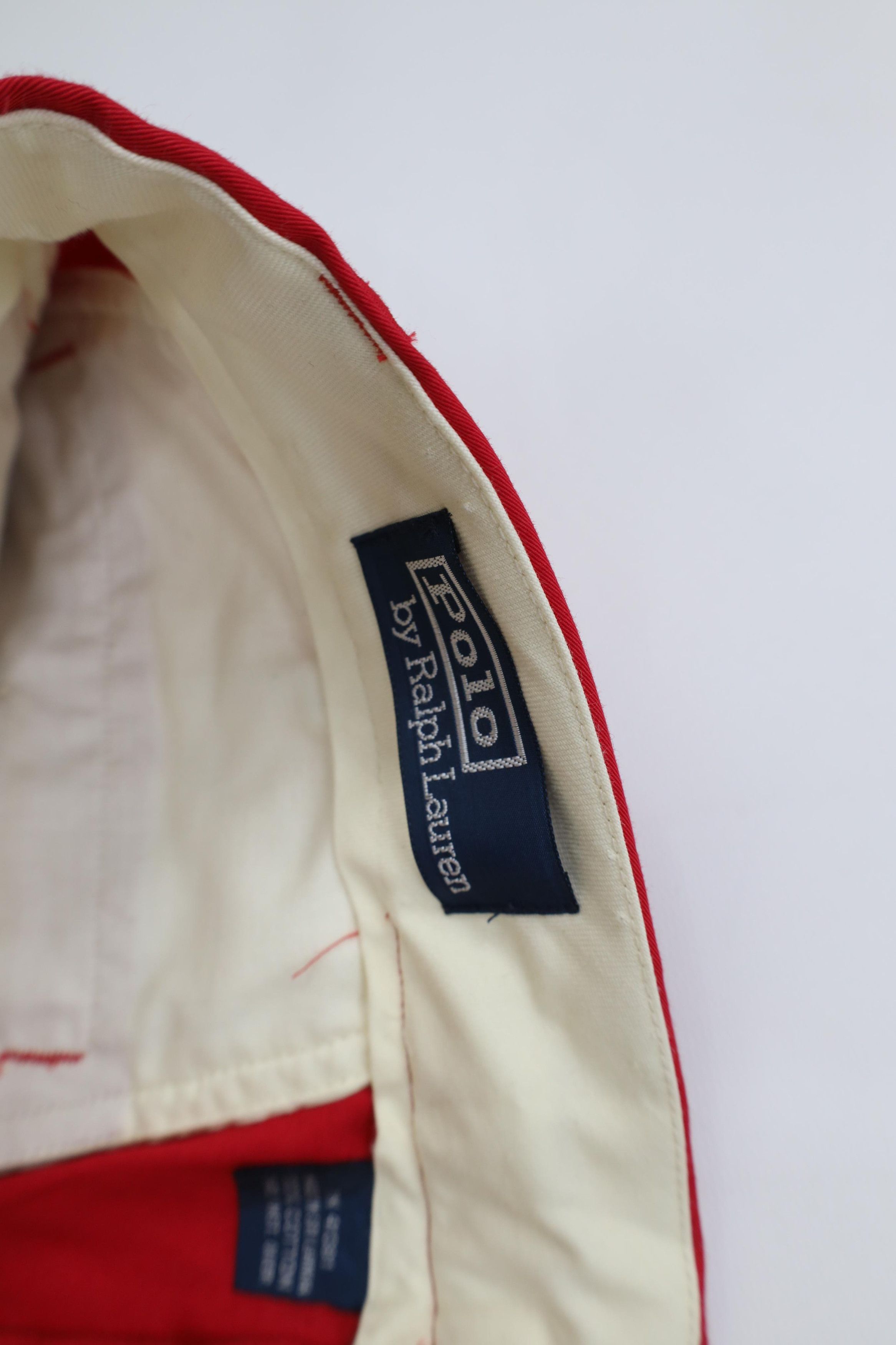Polo Ralph Lauren Vintage 90s Ralph Lauren Straight Leg Cotton Chino Pants Red Size US 32 / EU 48 - 9 Thumbnail