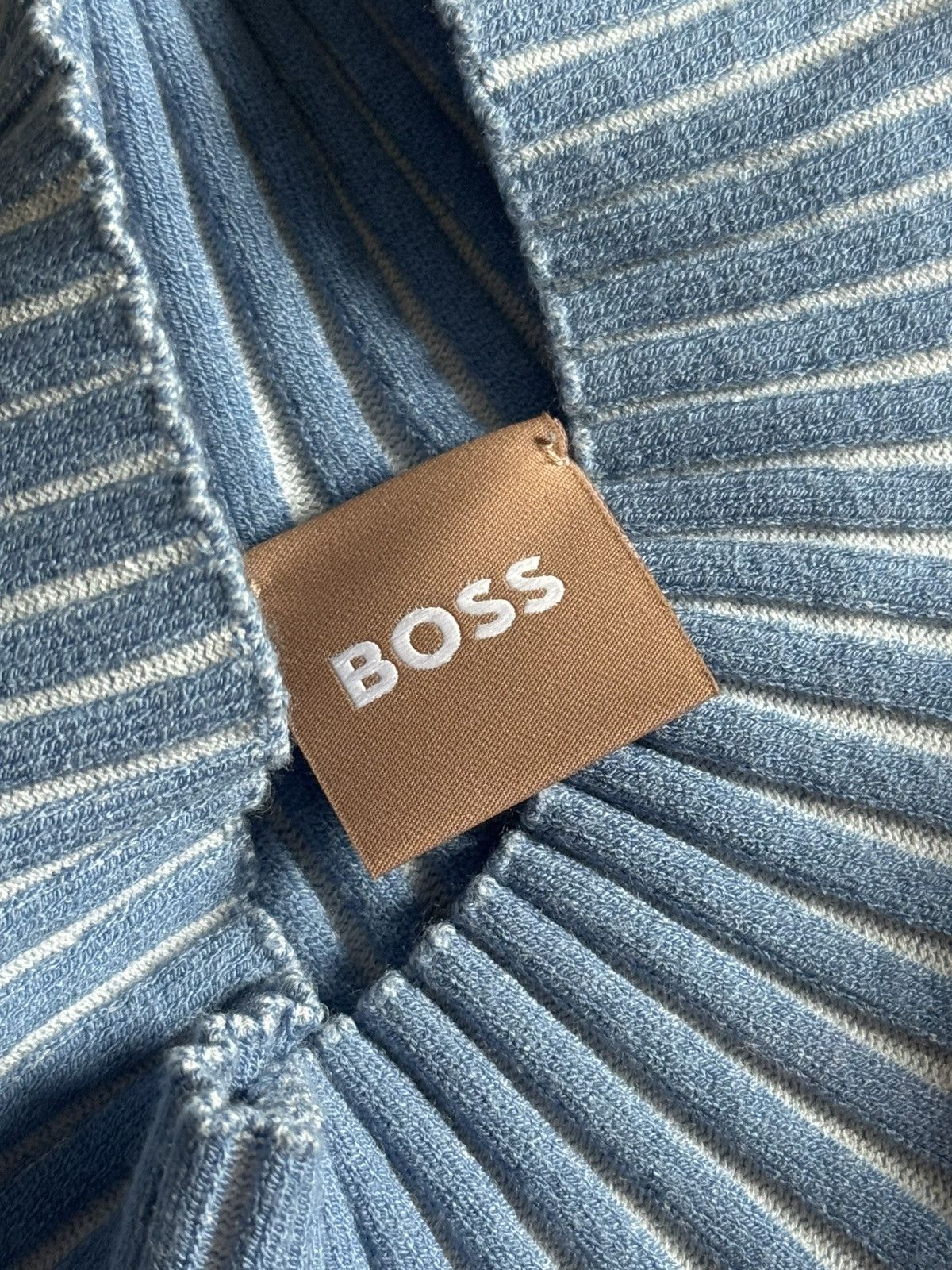 Hugo Boss Hugo Boss ribbed knitwear long sleeve maxi midi dress 👗 blue Size M / US 6-8 / IT 42-44 - 4 Thumbnail