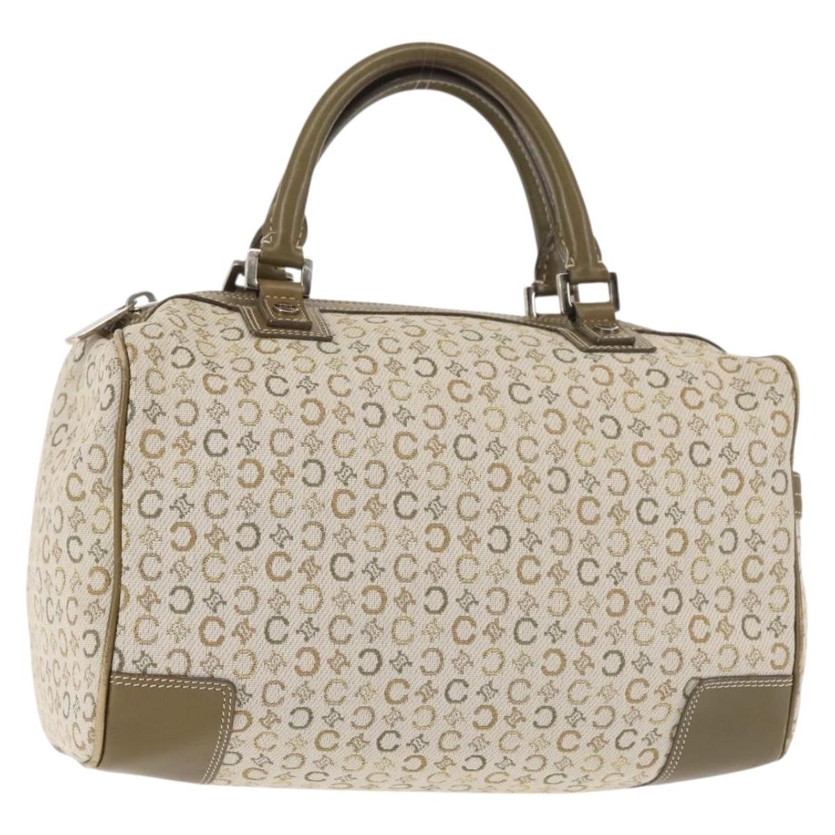 Celine CELINE C Macadam Canvas Hand Bag Beige Silver Size ONE SIZE - 1 Thumbnail