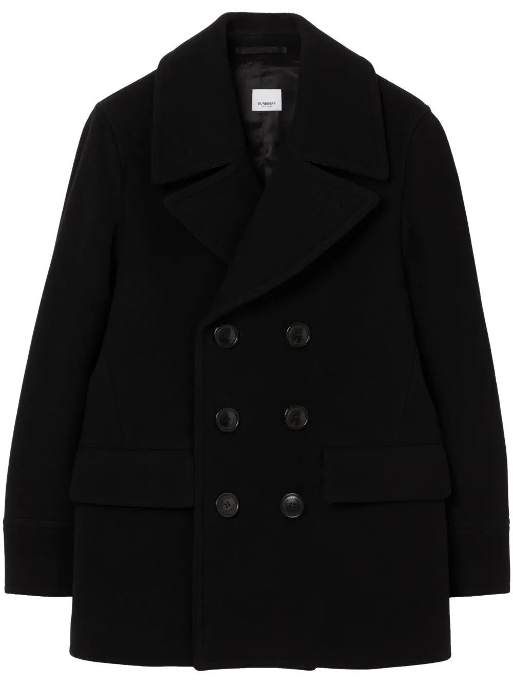 Burberry o1w1db10326 Double-Breasted Peacoat in Black Size US XL / EU 56 / 4 - 1 Thumbnail