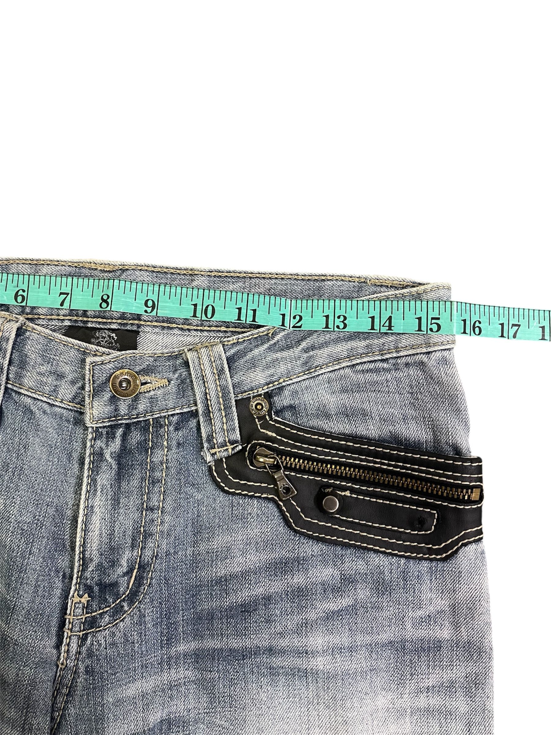 semanticdesign Vtg Flared Semantic Design Leather Faded Great Whisker Size US 31 - 8 Thumbnail
