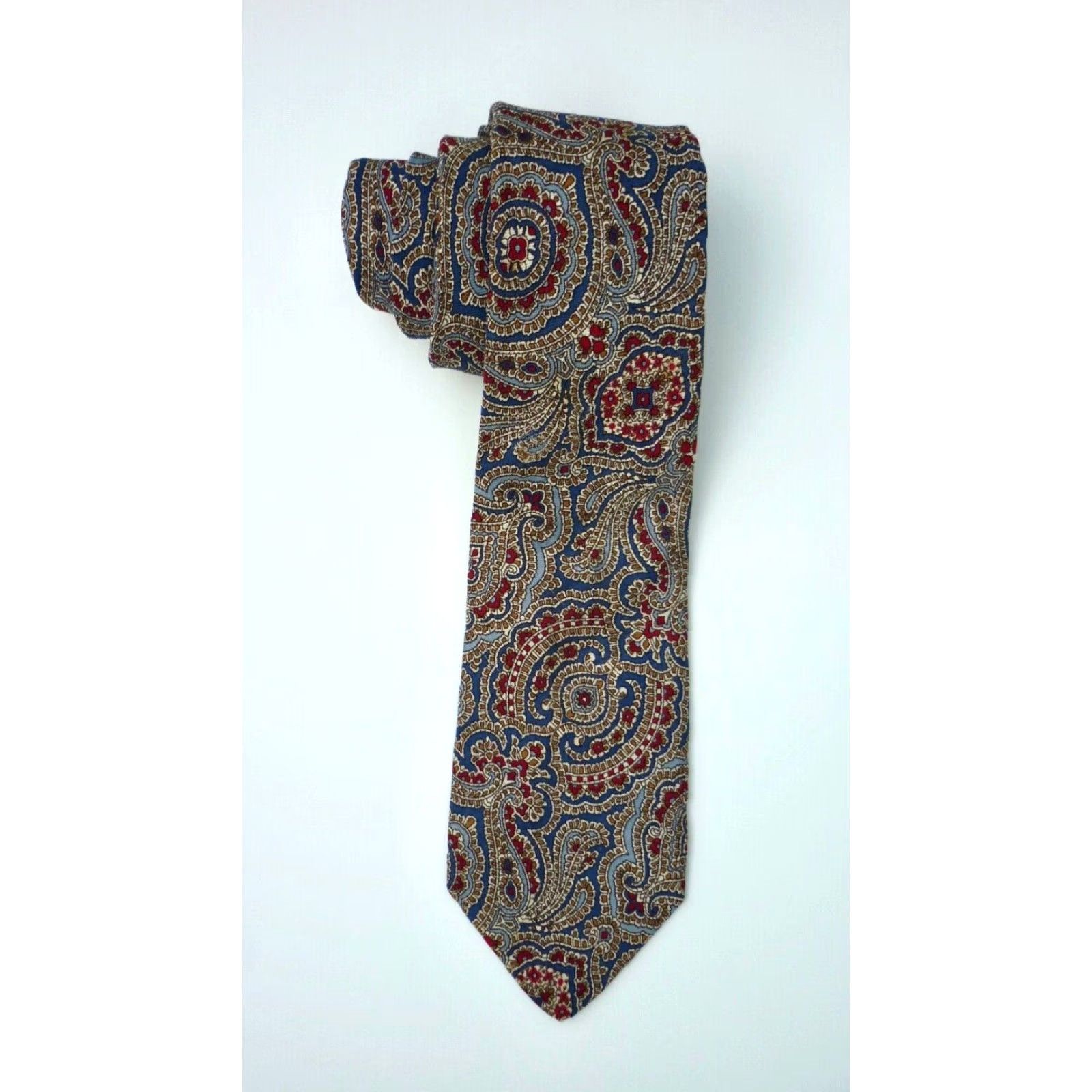 Yves Saint Laurent Yves Saint Laurent Mens Vintage Luxury Silk Tie Paisley Size ONE SIZE - 4 Thumbnail