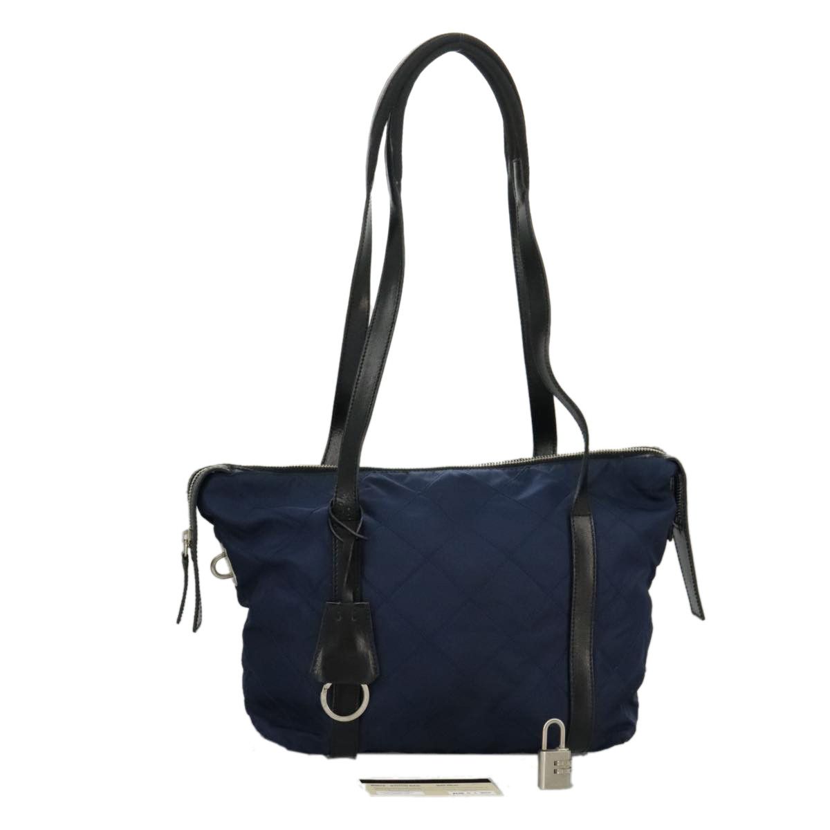 Prada Navy Synthetic Shoulder Bag (Pre-Owned) Size ONE SIZE - 1 Thumbnail