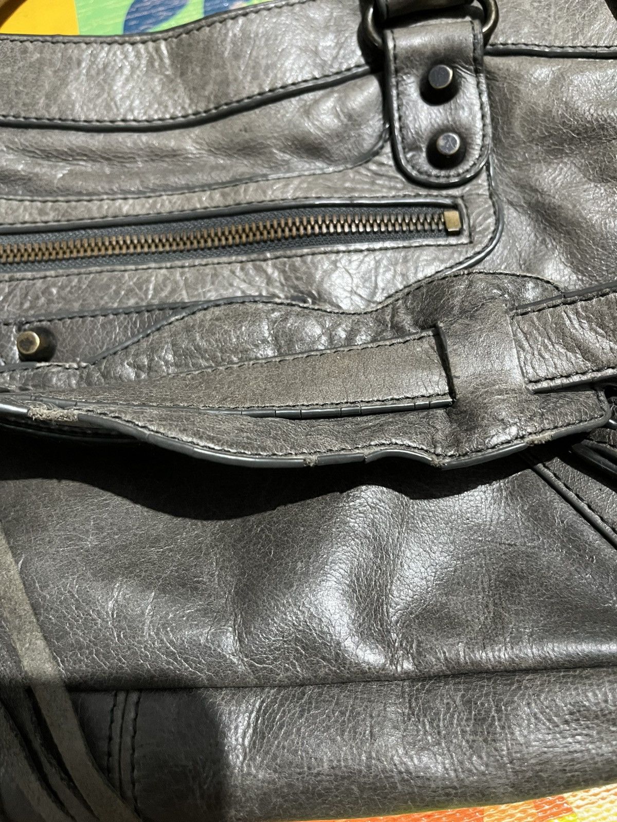 Vintage Gray city leather bag Size ONE SIZE - 7 Thumbnail
