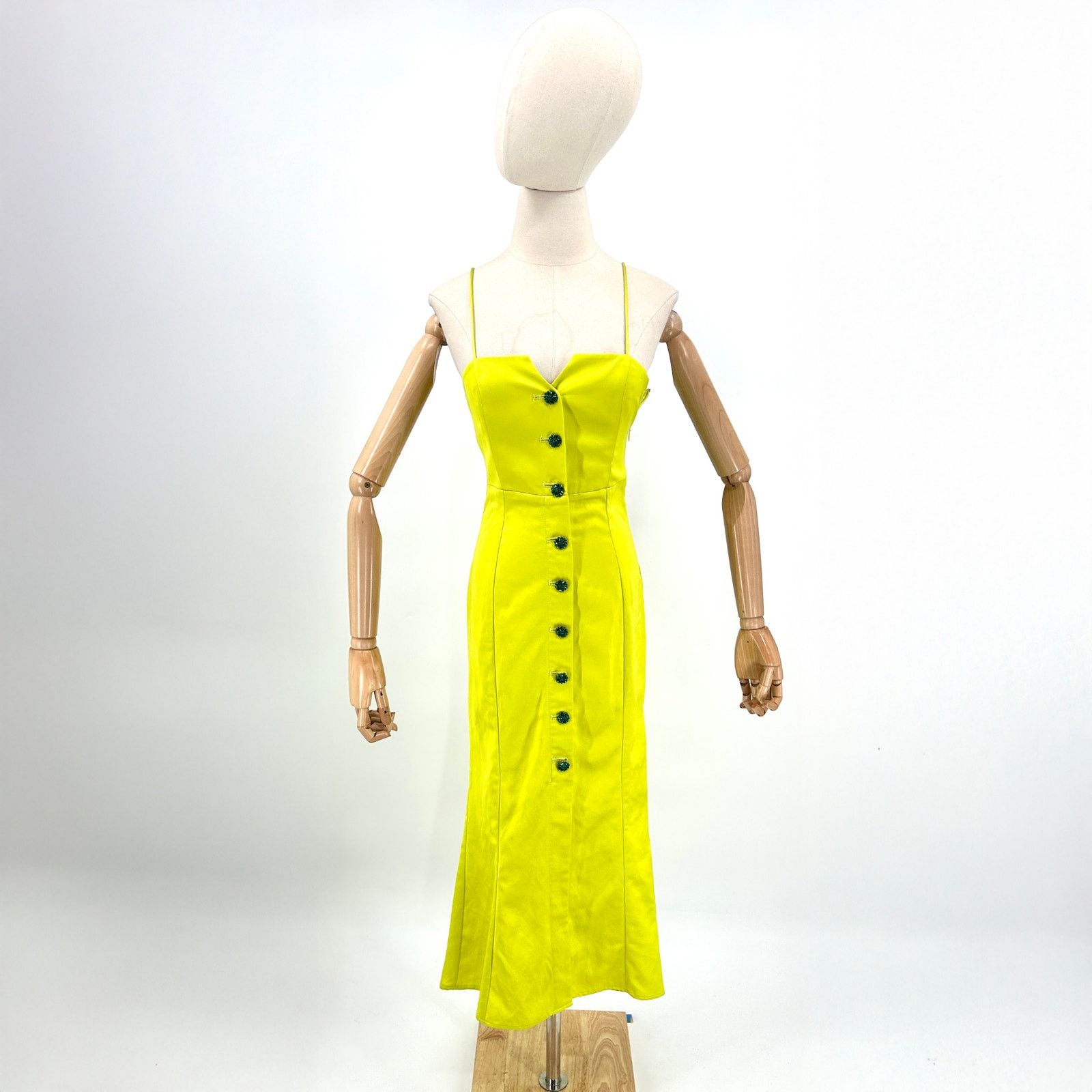 green emerald velvet dress MASSIMO DUTTI.Bottle green dress S.36  Hibuy market