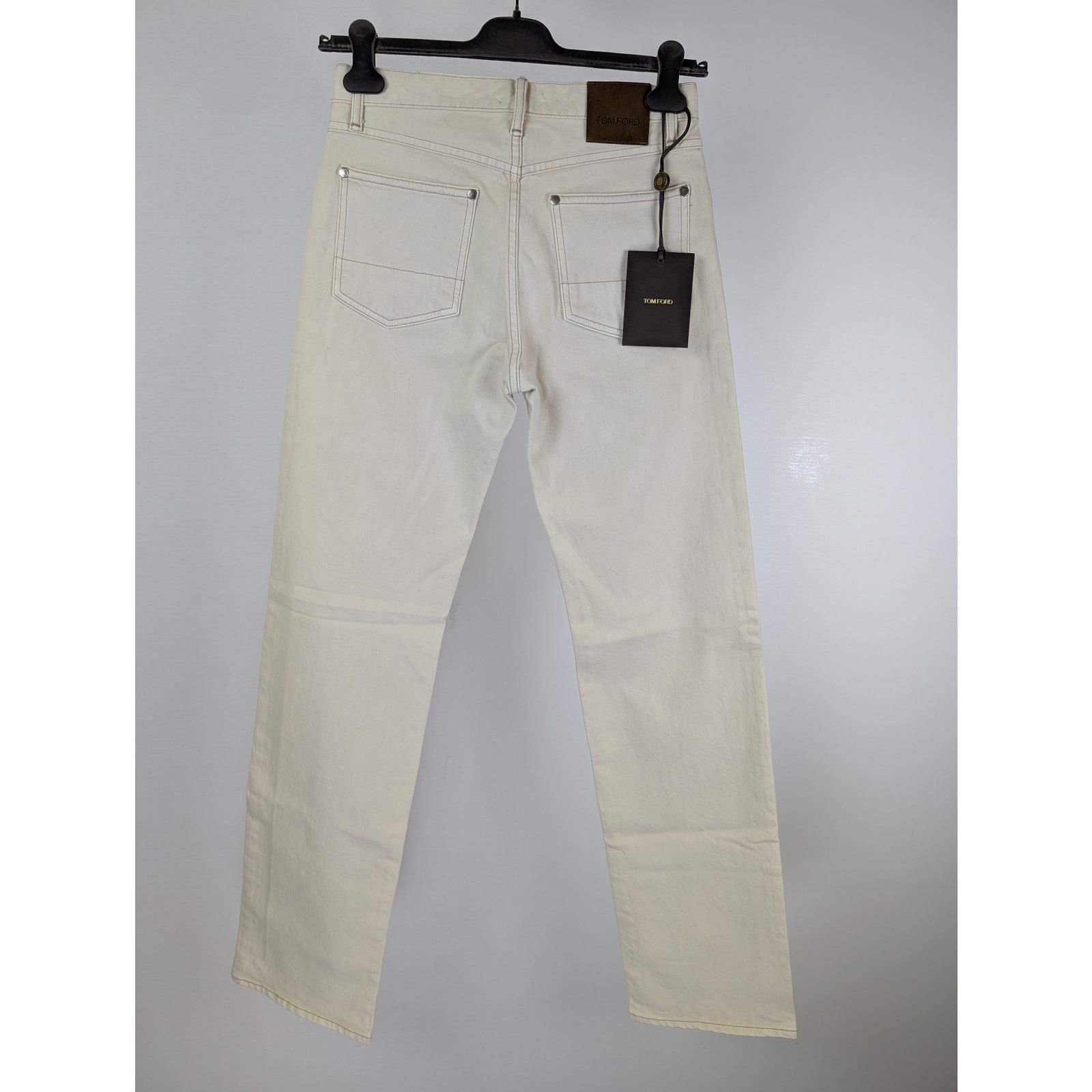 Tom Ford o1rshd1 Tapered Denim Jeans in White Size US 29 - 11 Thumbnail