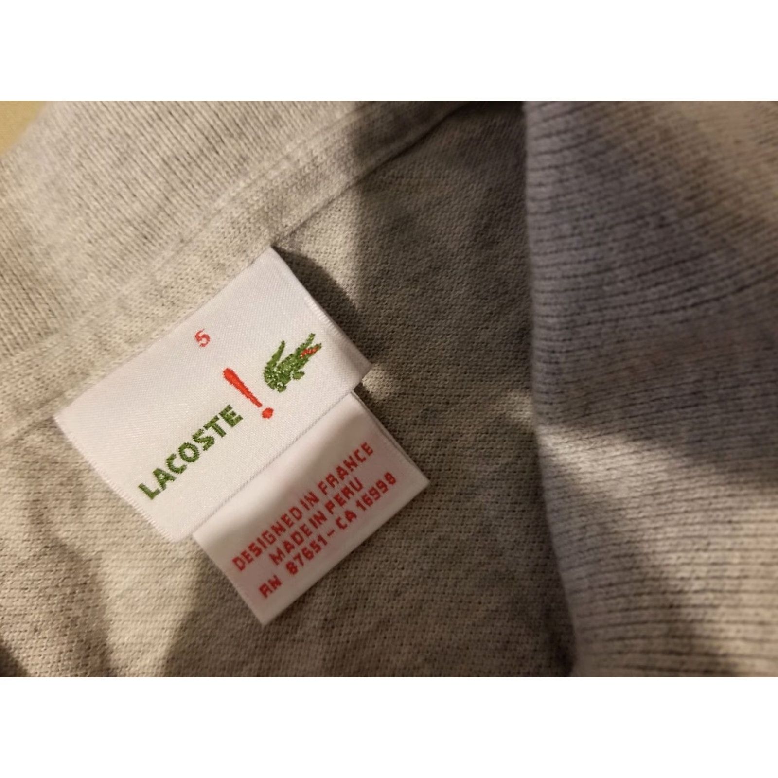 Lacoste Lacoste Polo Shirt Mens Large Gray Cotton Polo Shirt Mens Large Gray Lacoste Shirt Polo Shirt Mens Large Gray Cotton Size US L / EU 52-54 / 3 - 4 Thumbnail