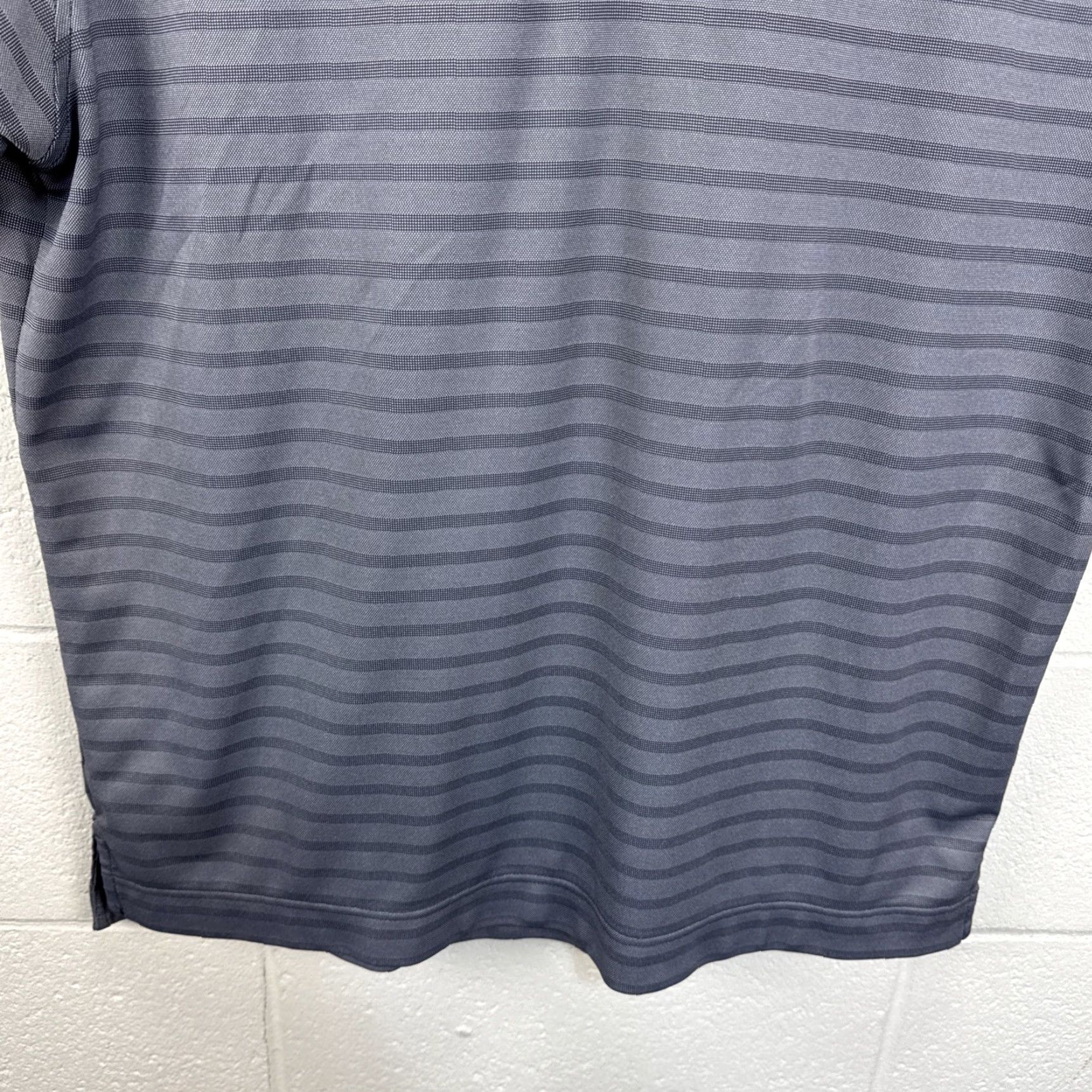 Footjoy FootJoy Gray Striped Short Sleeve Polo Shirt Men’s L Polyester Spandex Breathable Stretch Golf Polo Shirt Casual Activewear Logo Size US L / EU 52-54 / 3 - 7 Thumbnail