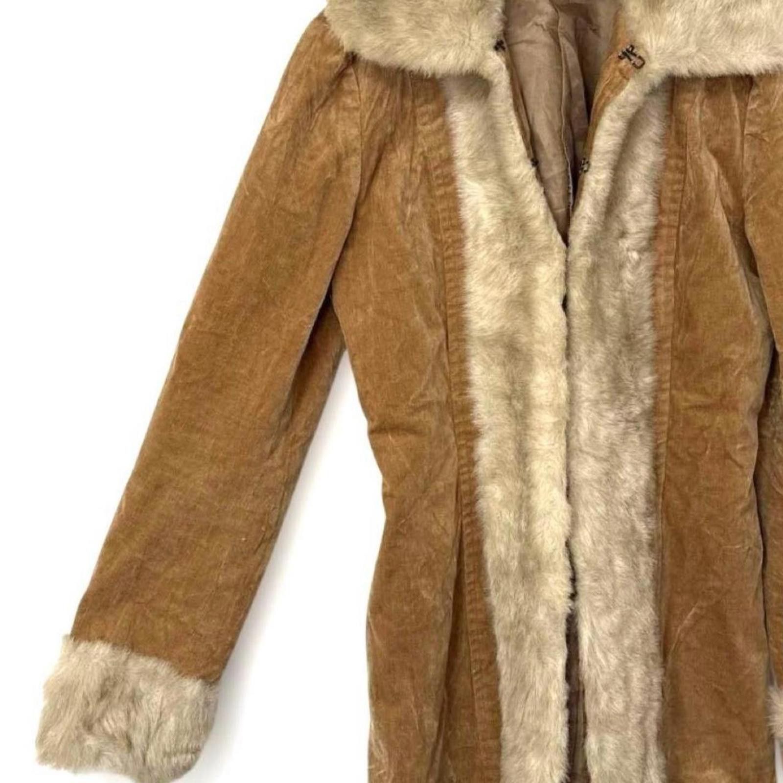 Other Faux fur fairy grunge brown penny lane style jacket coat Size XS / US 0-2 / IT 36-38 - 5 Thumbnail