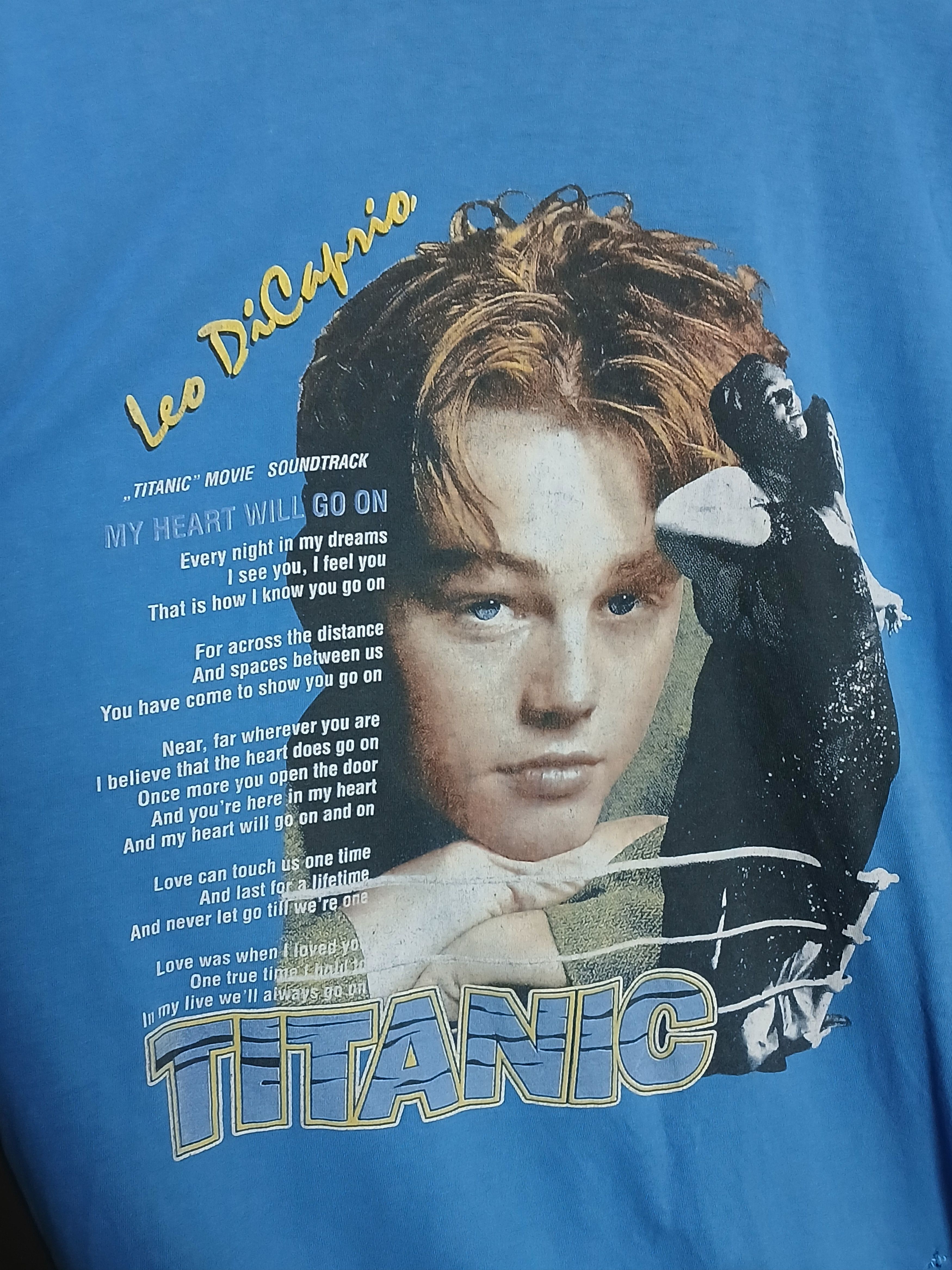 Vintage Vintage Titanic Leonardo DiCario T-Shirt Size US M / EU 48-50 / 2 - 3 Thumbnail