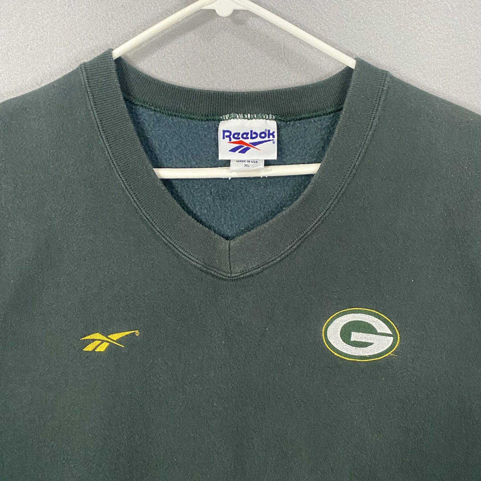 Reebok Vtg Reebok Green Bay Packers Sweater Vest Green USA Mens XL Size US XL / EU 56 / 4 - 2 Thumbnail