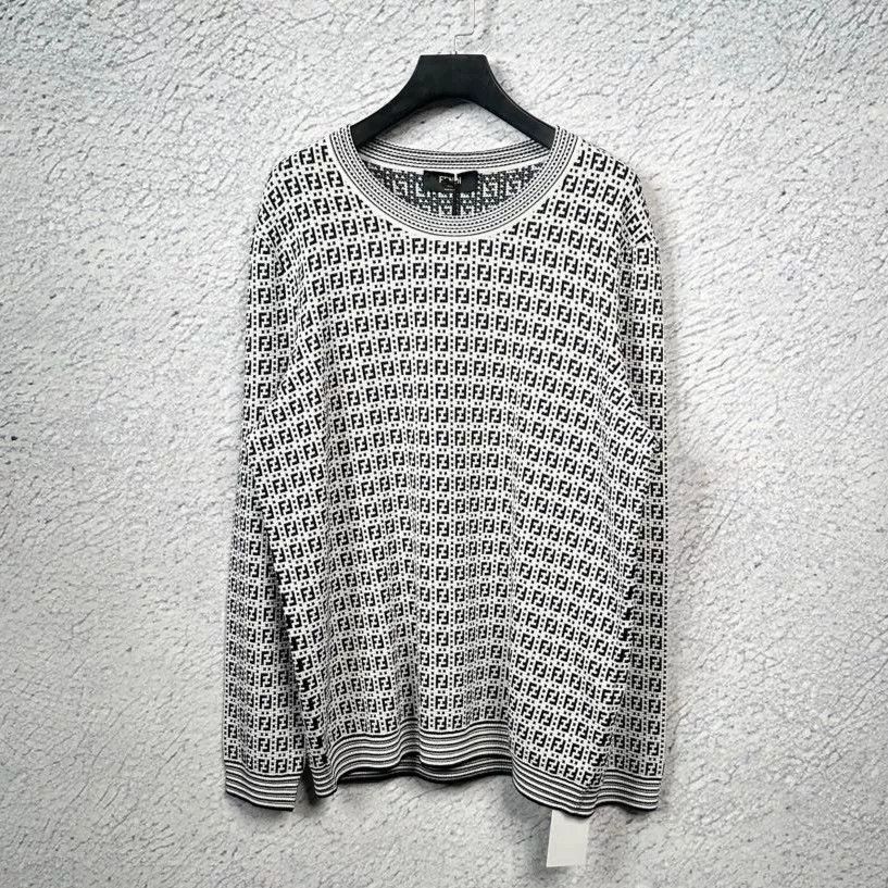 Fendi Fendi FF Monogram Knit Sweater Size 56 Size US XL / EU 56 / 4 - 1 Thumbnail