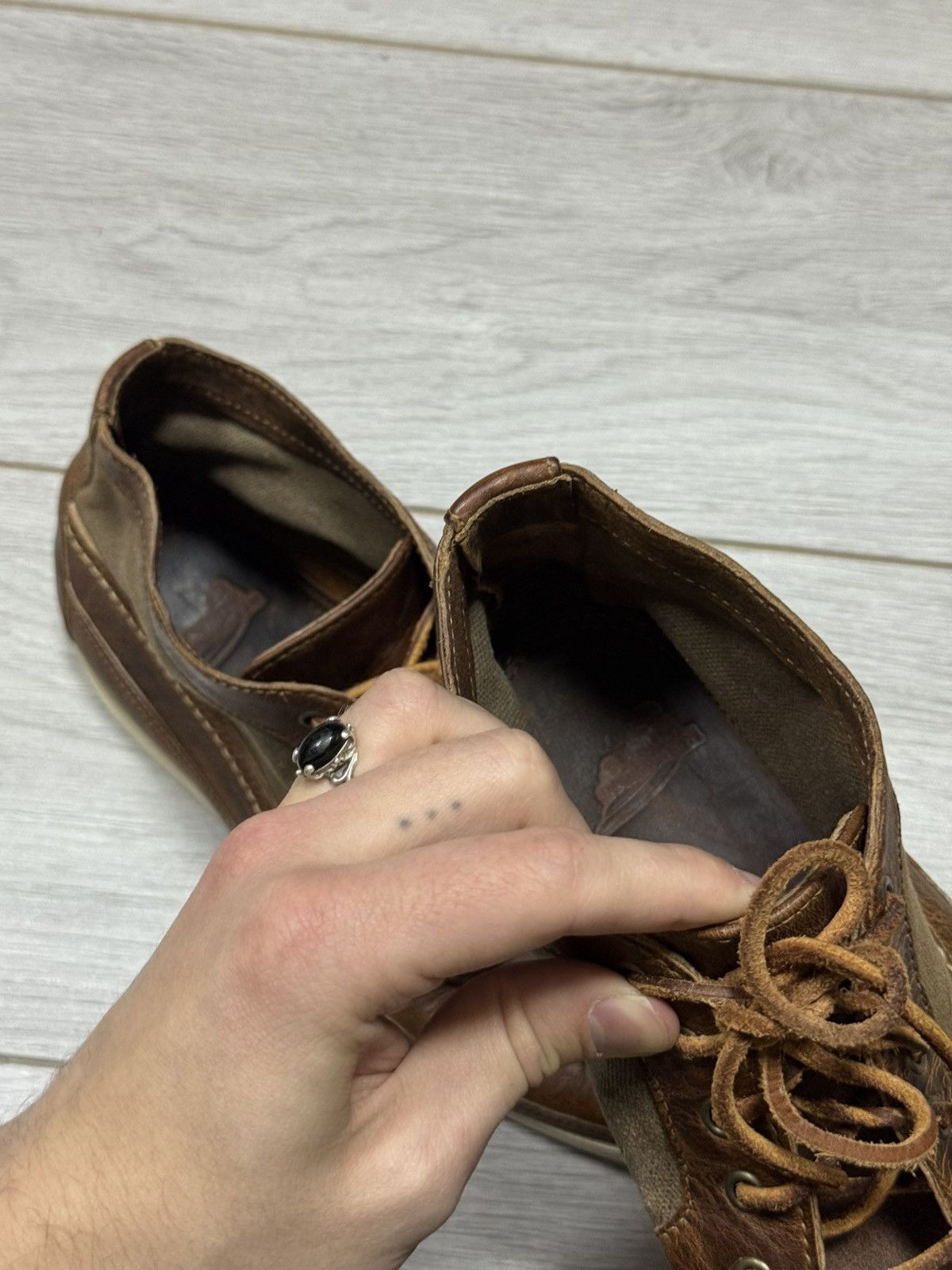 Red Wing Red Wing USA lace up leather boots Wabasha waxed canvas Size US 8.5 / EU 41-42 - 9 Thumbnail