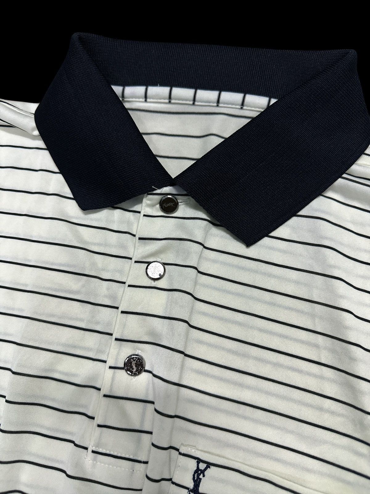Yves Saint Laurent Stripe Tee Pocket YsL Pour Homme 💥❗️ Size US L / EU 52-54 / 3 - 2 Thumbnail