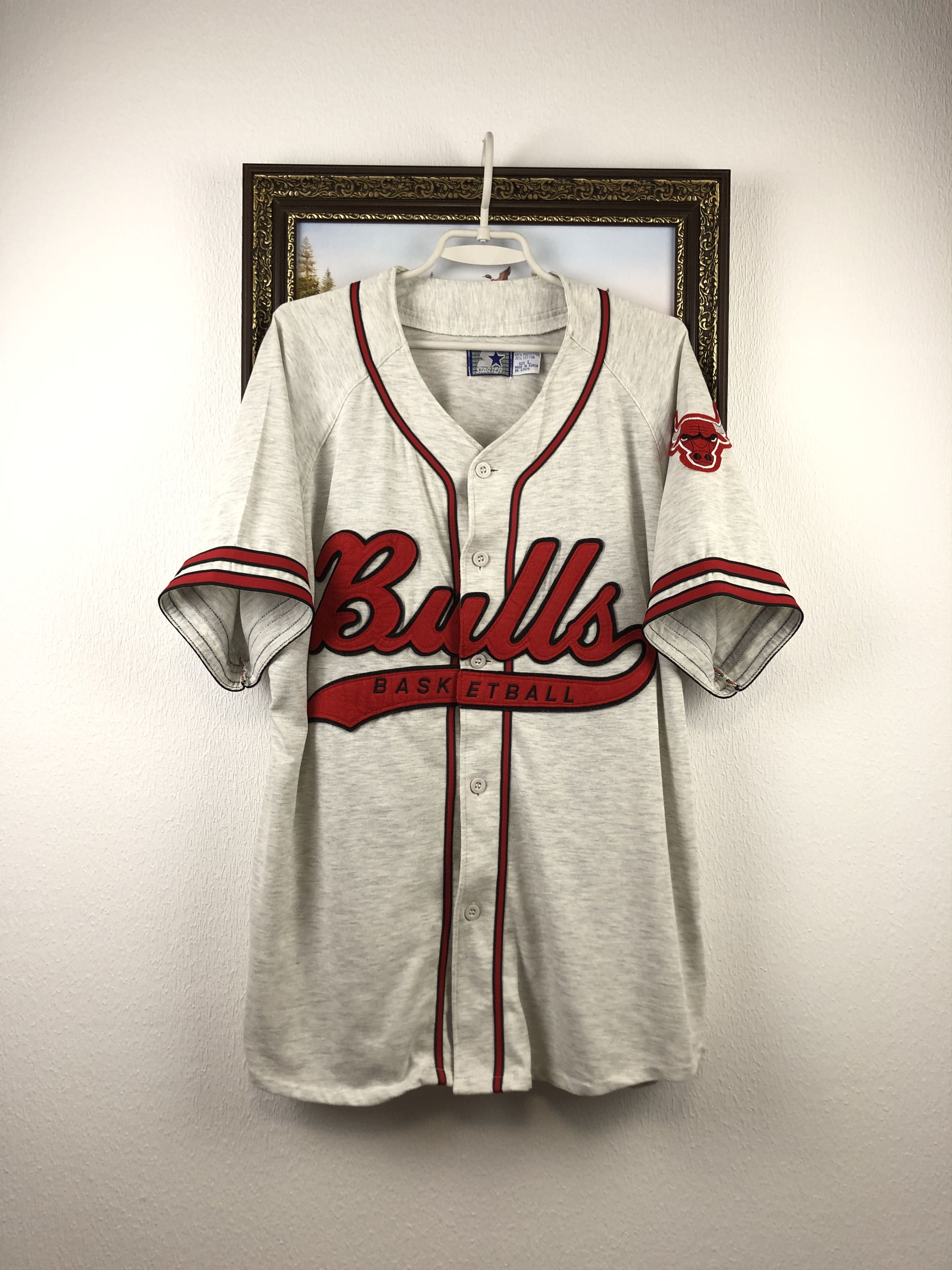 NBA Vintage NBA Chicago Bulls Baseball Jersey Stitched Shirt Size US L / EU 52-54 / 3 - 1 Thumbnail