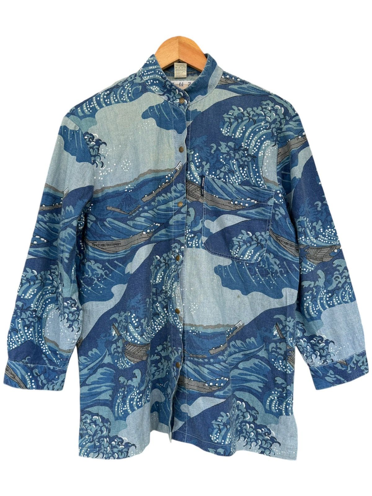 Kenzo KENZO JEANS VINTAGE LONG SLEEVE KIMONO STYLE SHIRT Size US M / EU 48-50 / 2 - 1 Thumbnail