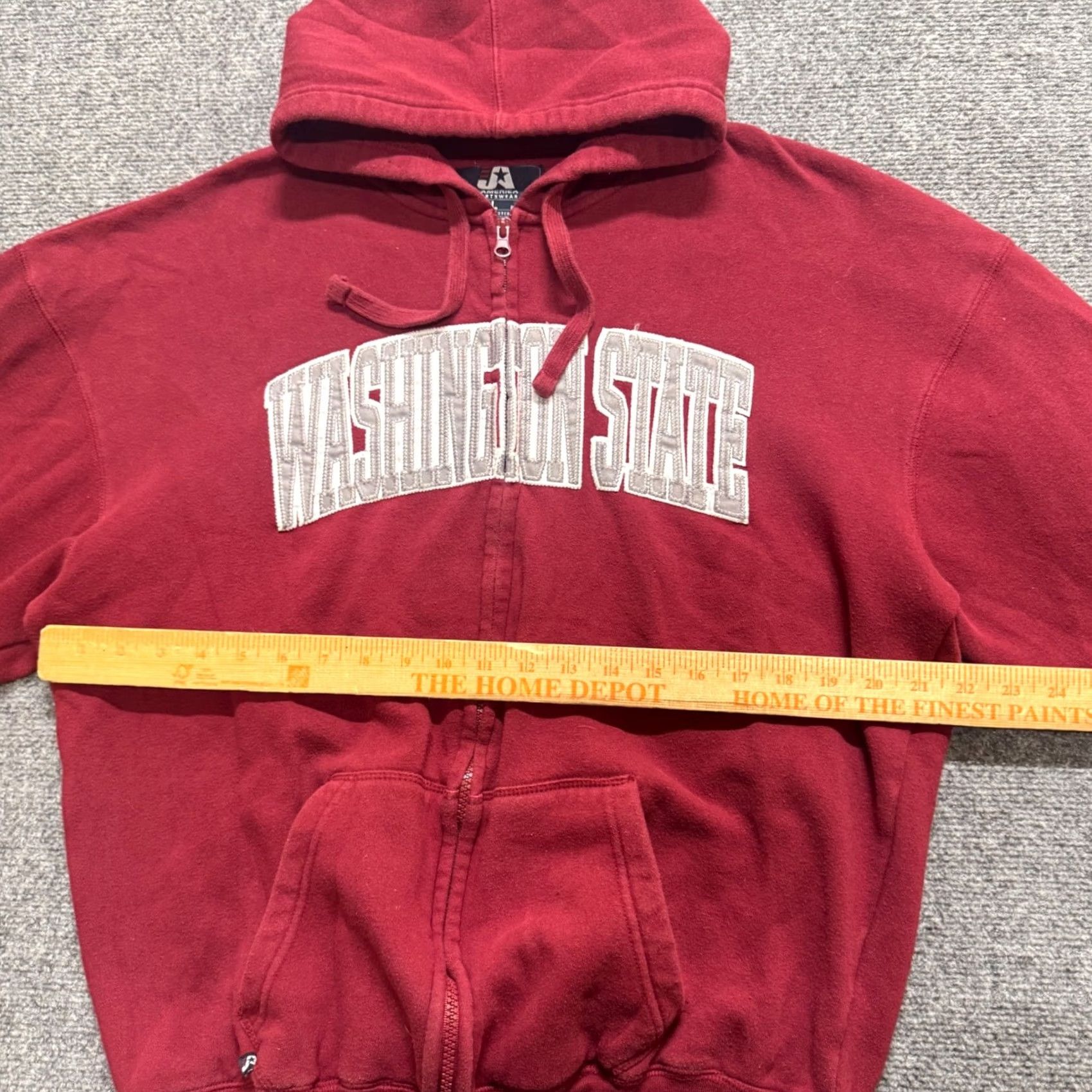 Vintage VINTAGE Washington State Full-zip Jacket Mens L Red Hooded 90s Embroidered Gray Sweatshirt Size US L / EU 52-54 / 3 - 6 Thumbnail