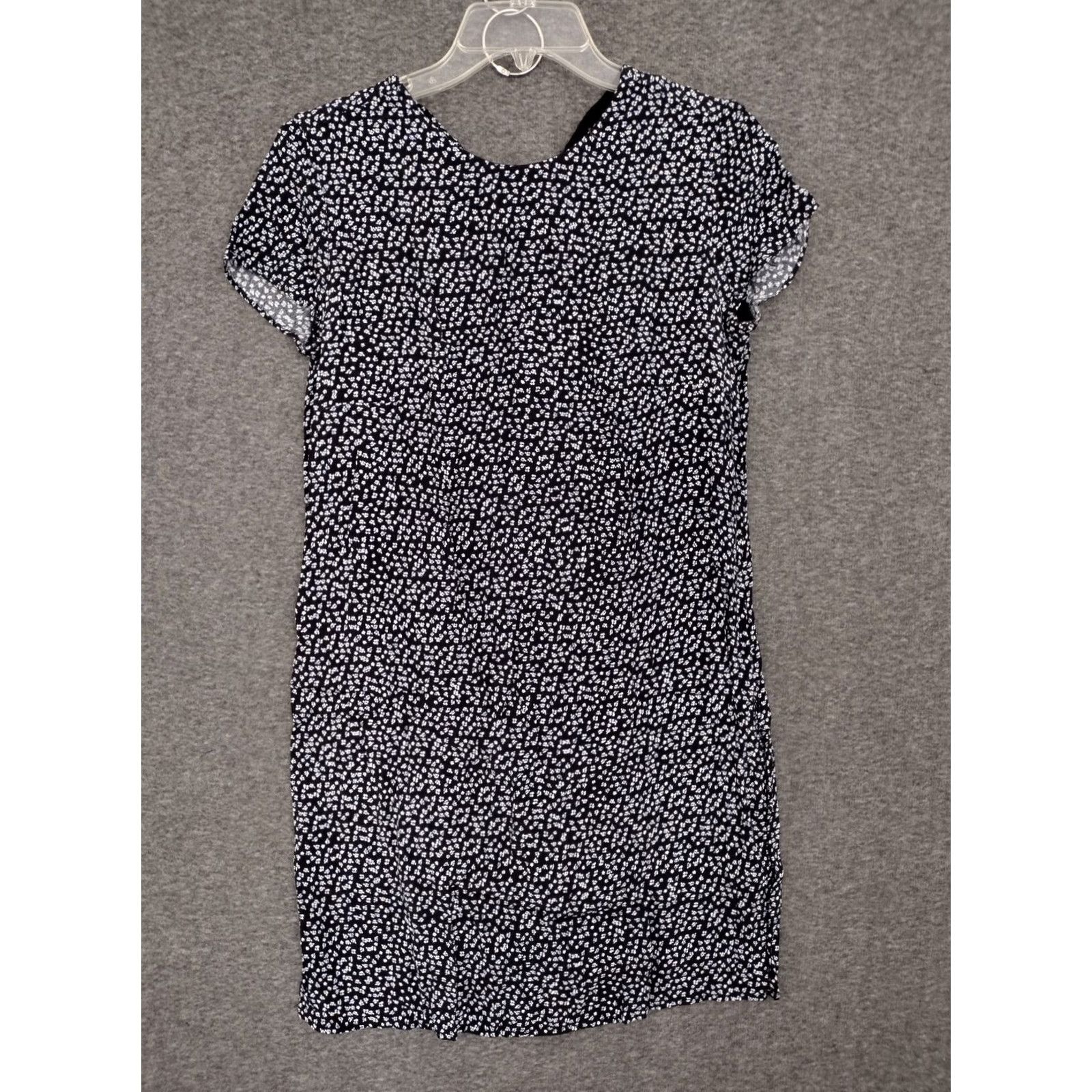Vintage MNG Collection Women's Dress XS Flower Dot Black/White Midi Casual Dress Size XS / US 0-2 / IT 36-38 - 2 Thumbnail