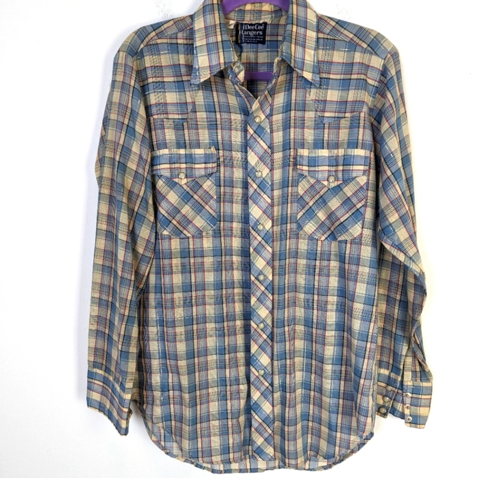 Vintage Vintage 70's Dee Dee Rangers Plaid Western Shirt - 15 Size US XS / EU 42 / 0 - 1 Thumbnail