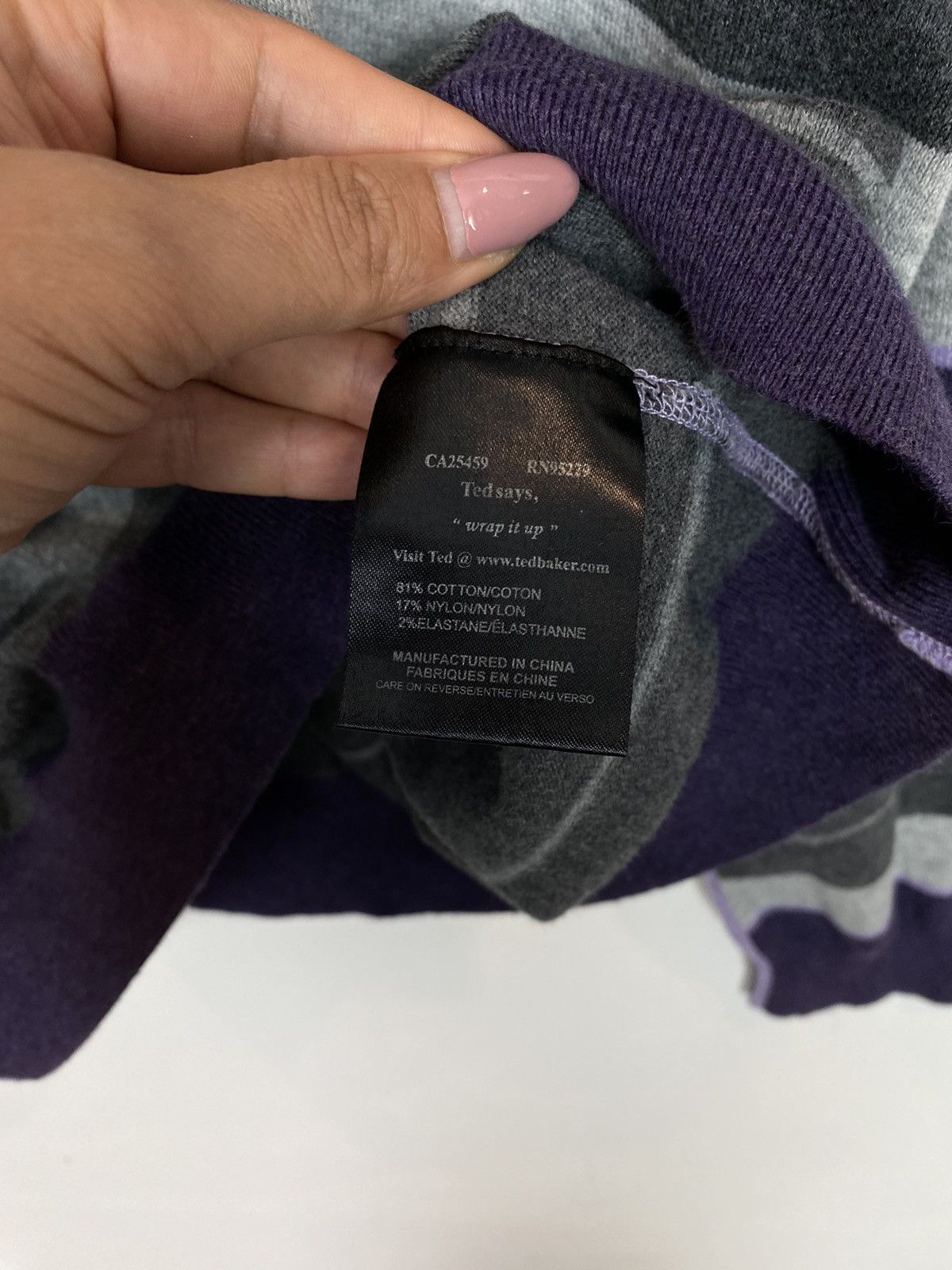Ted Baker Ted Baker Purple Label Jumper Sweater Strip Wool Long Sleeve Size US L / EU 52-54 / 3 - 6 Thumbnail
