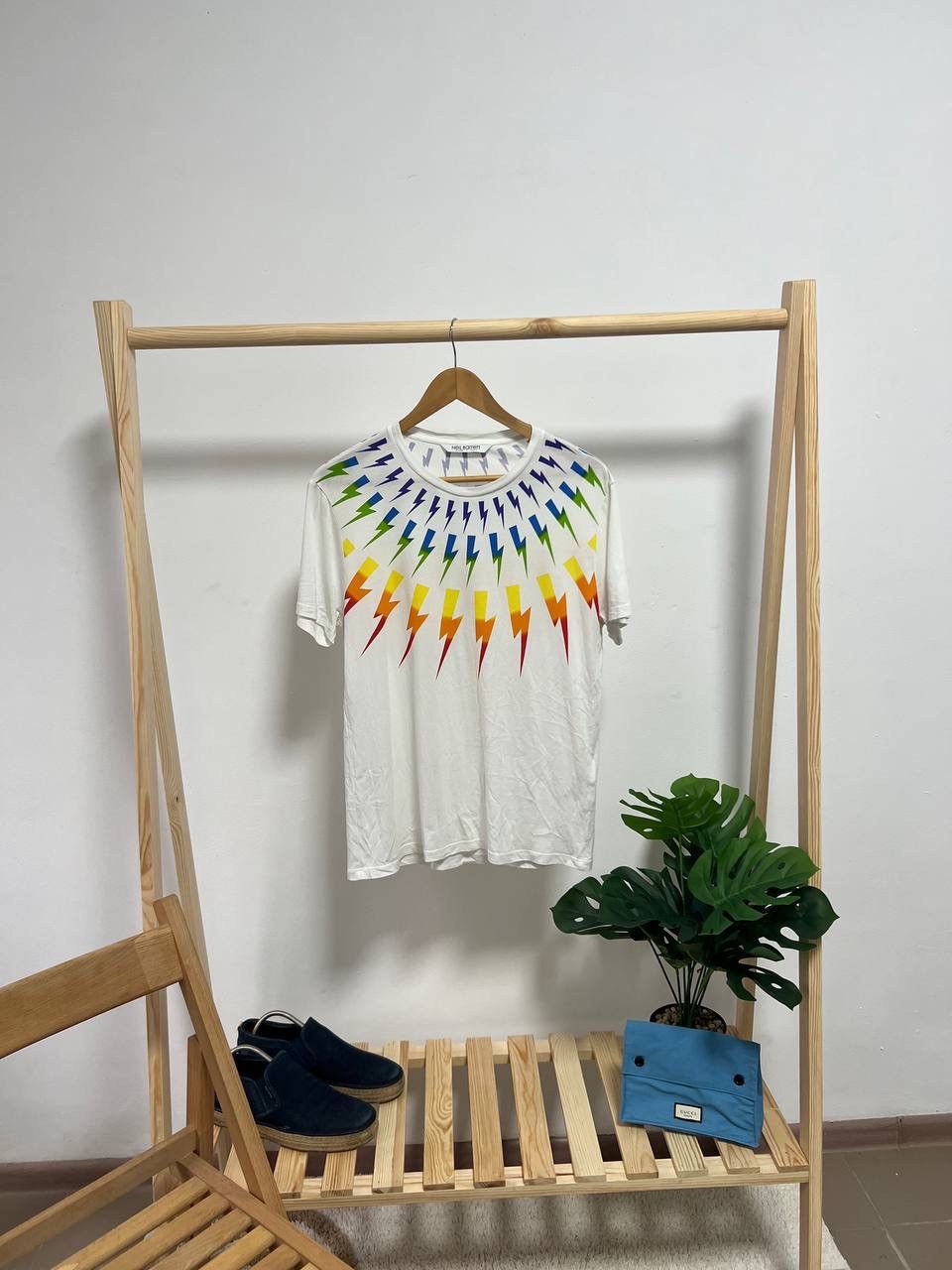 Neil Barrett Neil Barrett Lightning Bolt T-Shirt Size US S / EU 44-46 / 1 - 1 Thumbnail
