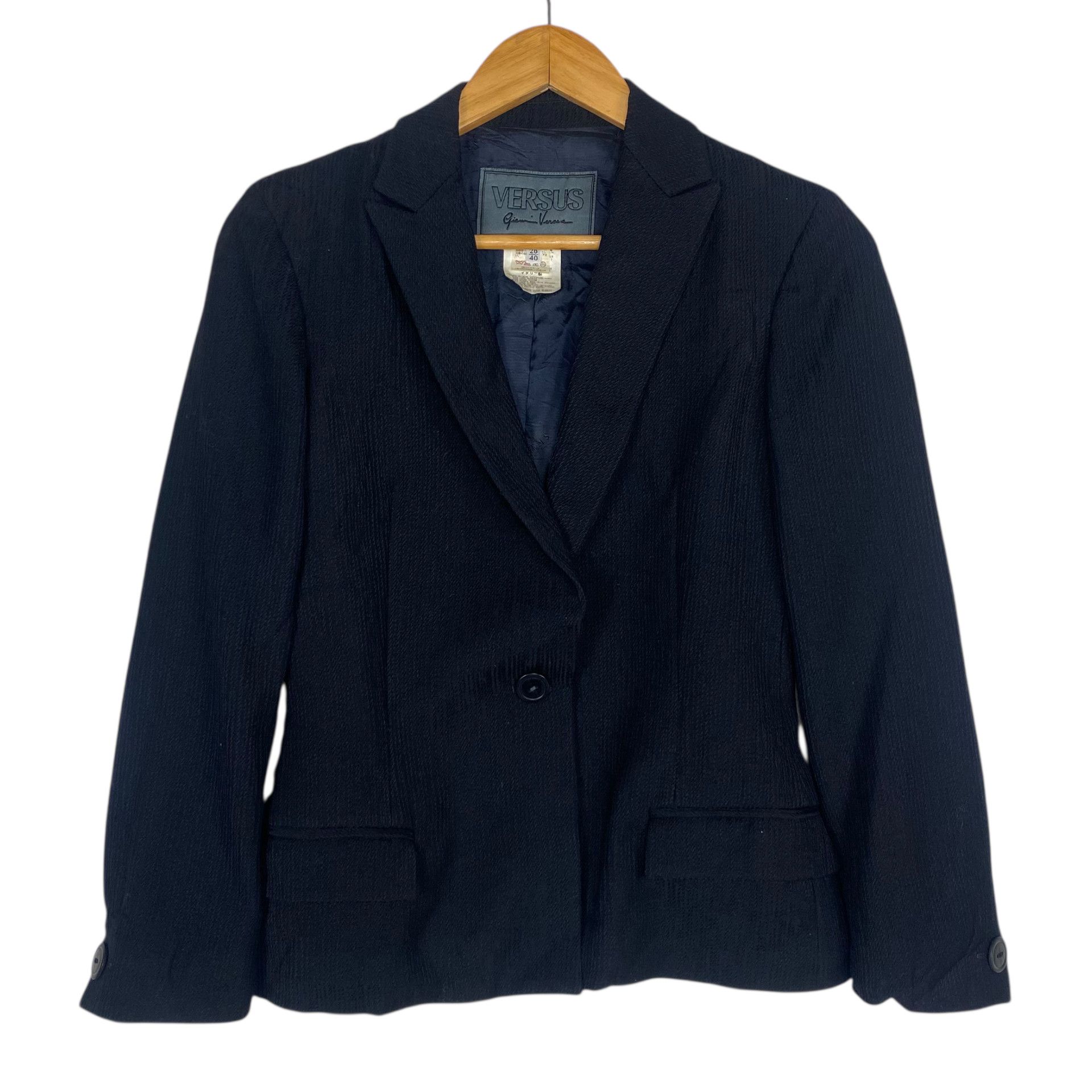 Versace 💥VERSACE RICH BLACK BLAZER JACKET Size S / US 4 / IT 40 - 1 Thumbnail