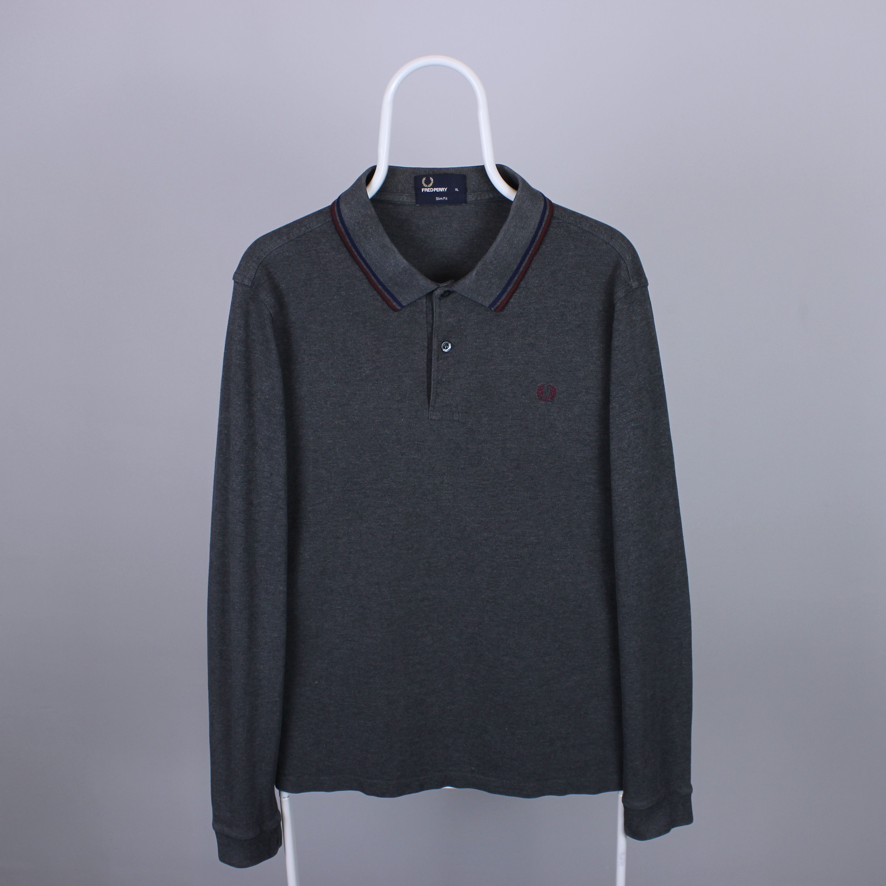 Fred Perry Fred Perry long sleeve cotton jumper L XL gray Size US XL / EU 56 / 4 - 2 Thumbnail