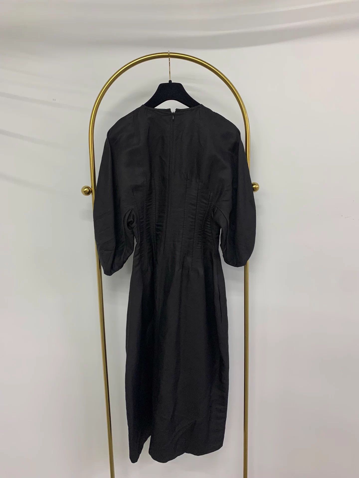 Celine Vintage Celine Black Waist-Cinching Dress Mint Size XS / US 0-2 / IT 36-38 - 3 Thumbnail