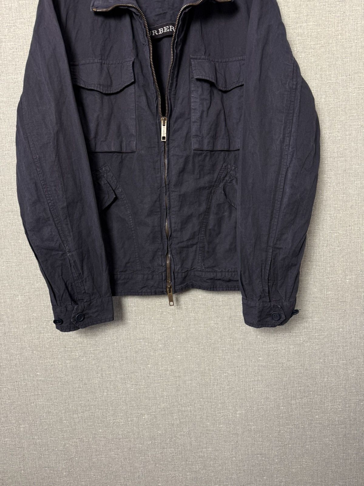 Burberry Burberry London Navy Cotton & Metal Utility Jacket Size L Size US L / EU 52-54 / 3 - 9 Thumbnail