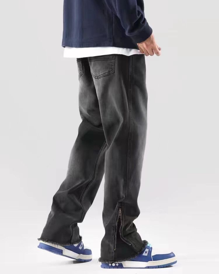 Japanese Brand × Jean Vintage street leg zipper washed and faded micro flare jeans Size US 30 / EU 46 - 3 Thumbnail