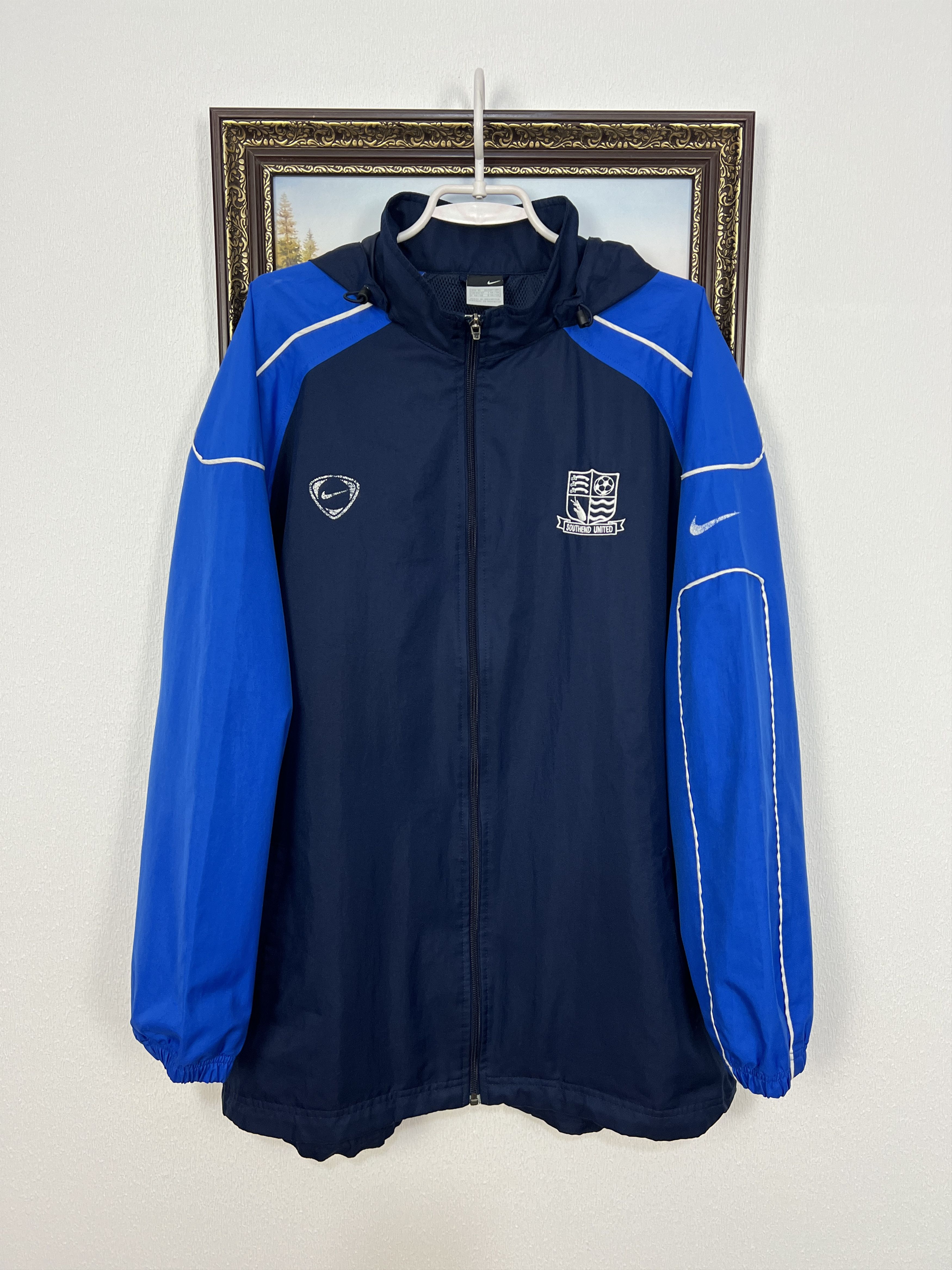 Vintage Nike Southend United Football Blue Jacket Soccer