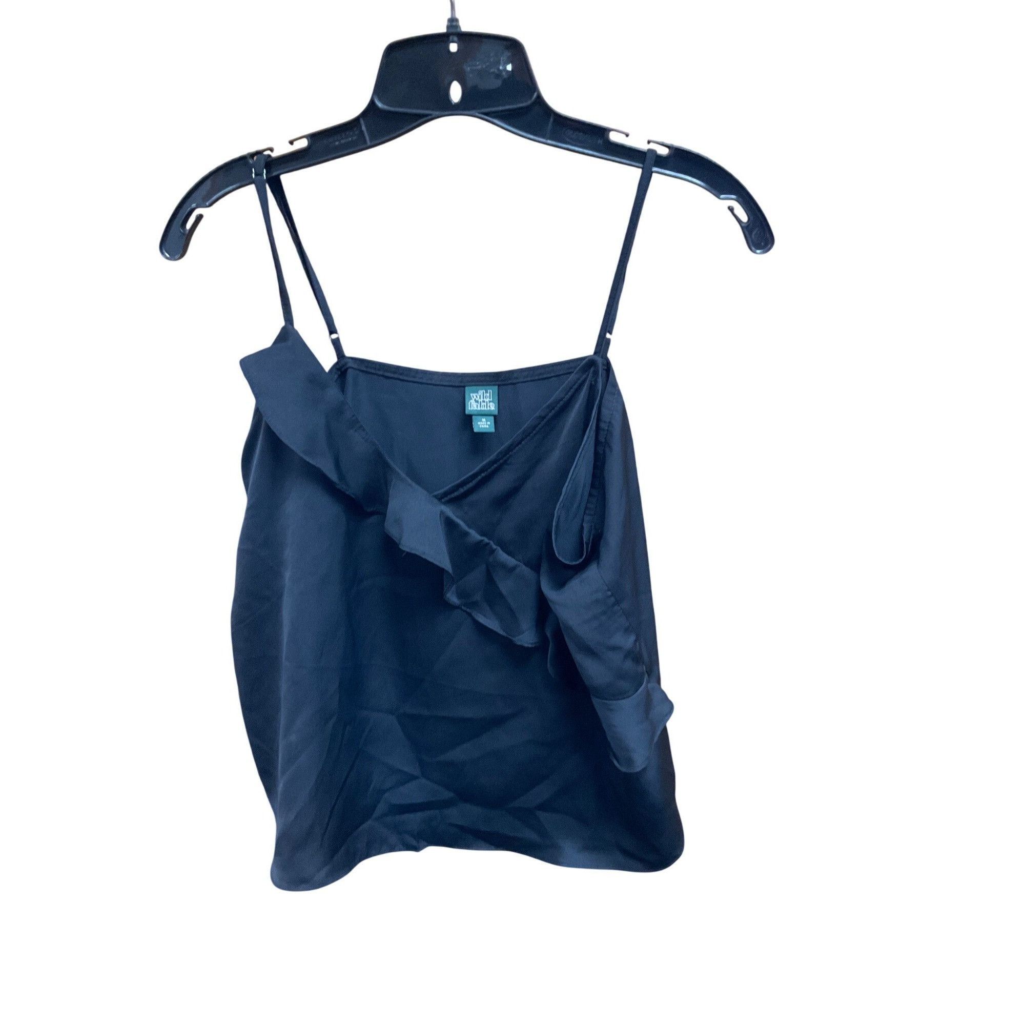 Other Women's Sleeveless V-Neck Ruffle Front Satin Cami Top - Wild Size M / US 6-8 / IT 42-44 - 4 Thumbnail