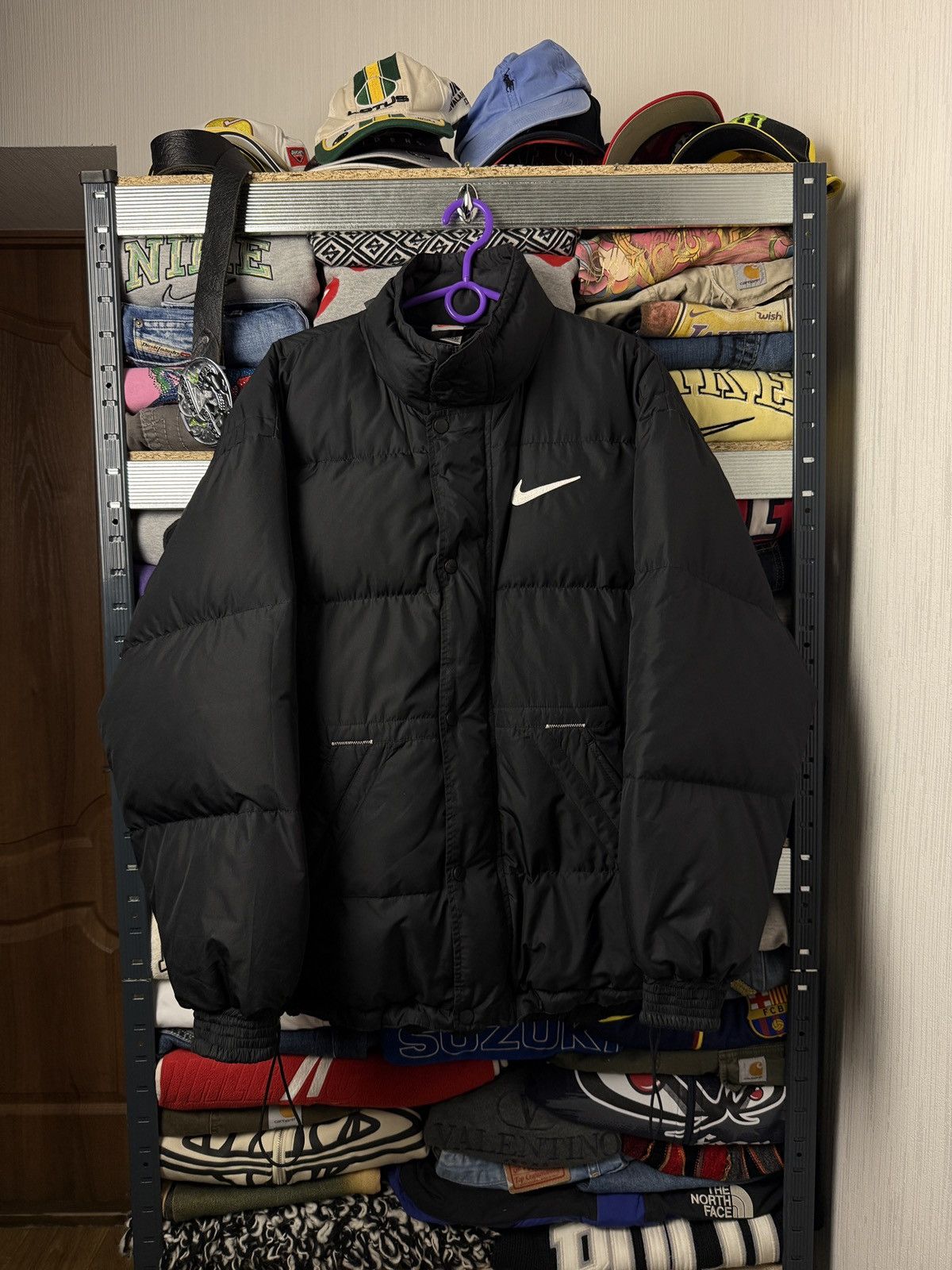 Nike Nike Vintage Puffer Jacket Y2K Big Logo Outdoor Jacket Size US M / EU 48-50 / 2 - 2 Thumbnail