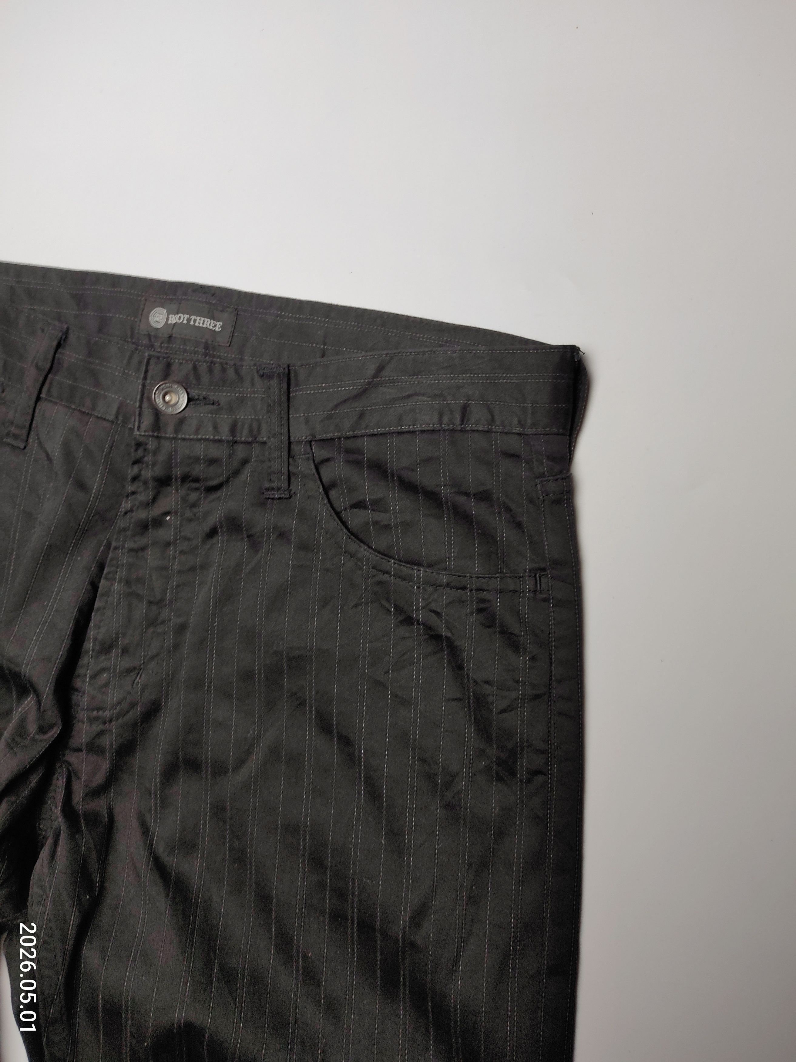 Japanese Brand Root Three cotton stripe flare chino pants jeans Size US 30 / EU 46 - 3 Thumbnail