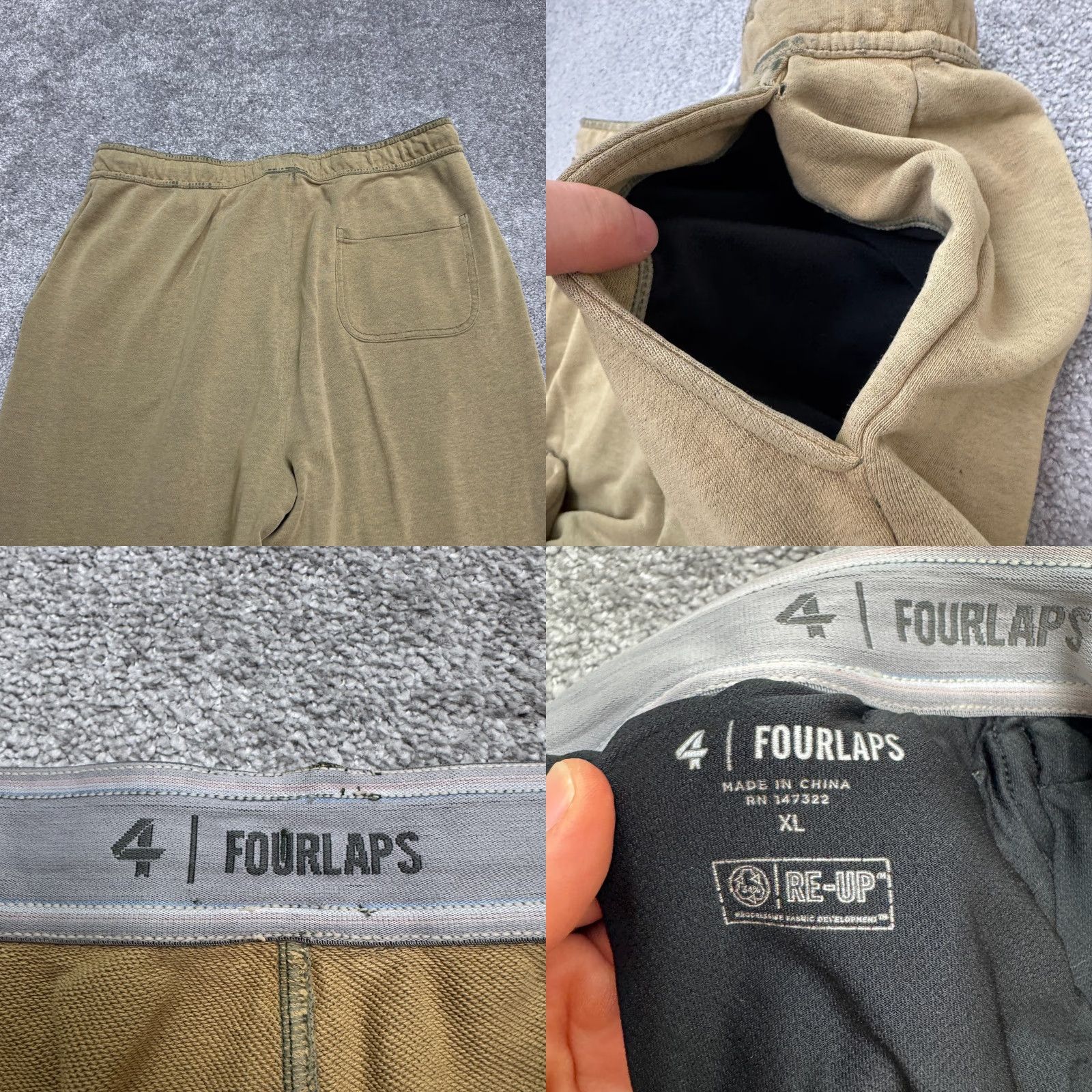 Vintage VINTAGE: No — Fourlaps Re-Up Jogger Sweatpants Mens XL Brown Zip Pocket Athletic Activewear Size US 36 / EU 52 - 8 Thumbnail