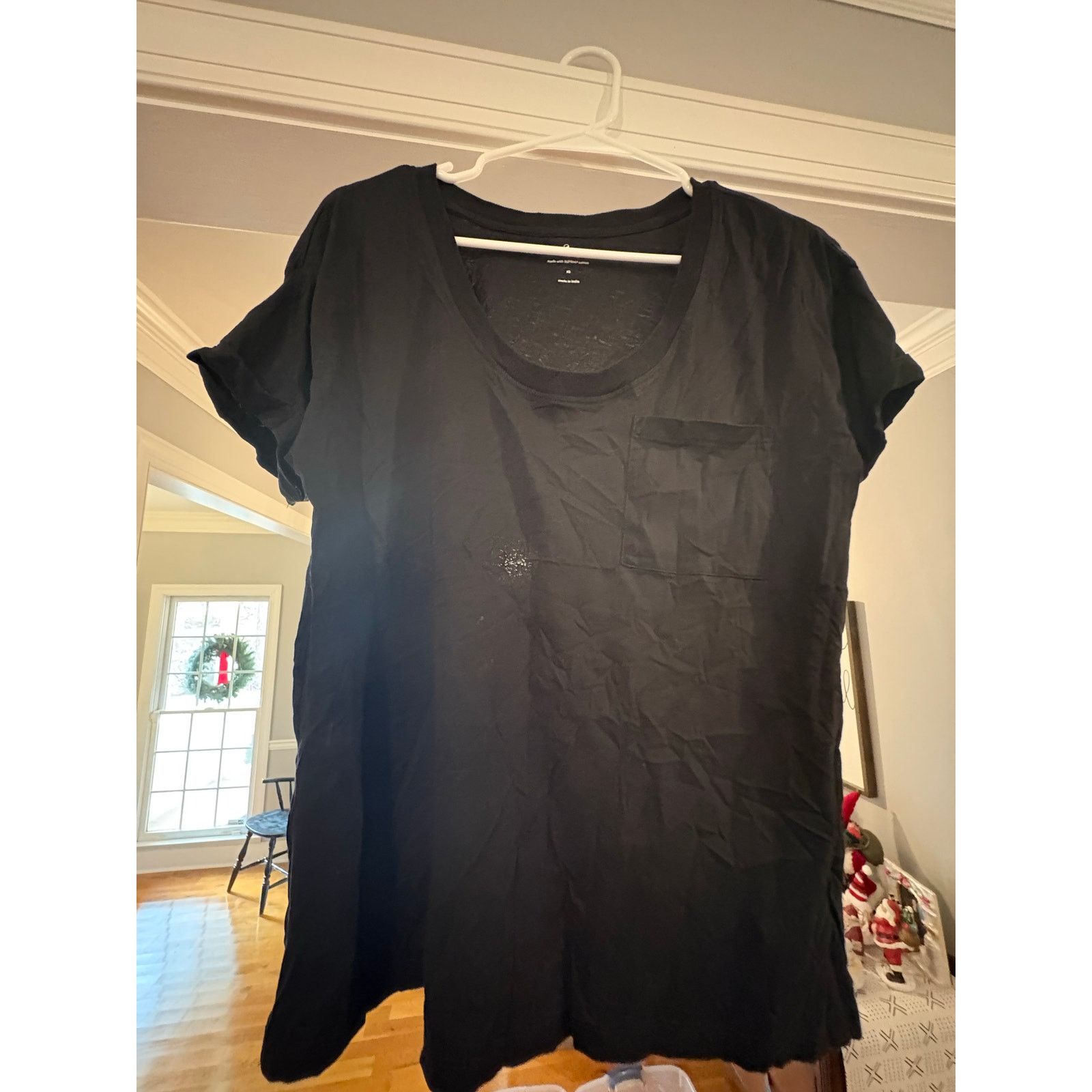 Lou & Grey Lou & Grey Black Supima Cotton Pocket Tee Women’s XS Size XS / US 0-2 / IT 36-38 - 2 Thumbnail